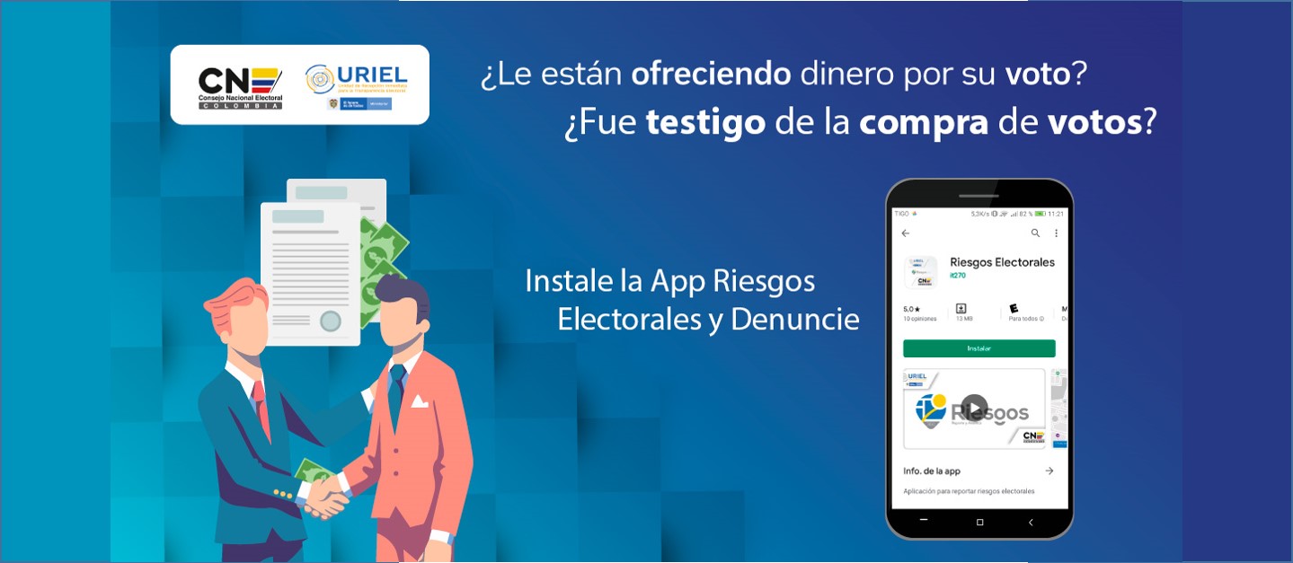 App Riesgos Electorales y denuncie los delitos que se presenten en las Elecciones 2022