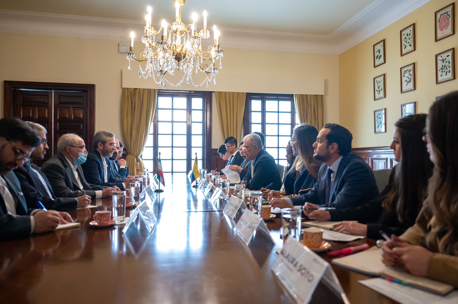 Vicecanciller Francisco Coy intercambió posiciones sobre asuntos bilaterales, regionales y globales, incluyendo derechos humanos y género, con el Viceministro Político de Relaciones Exteriores de de Irán, Ali Bagheri