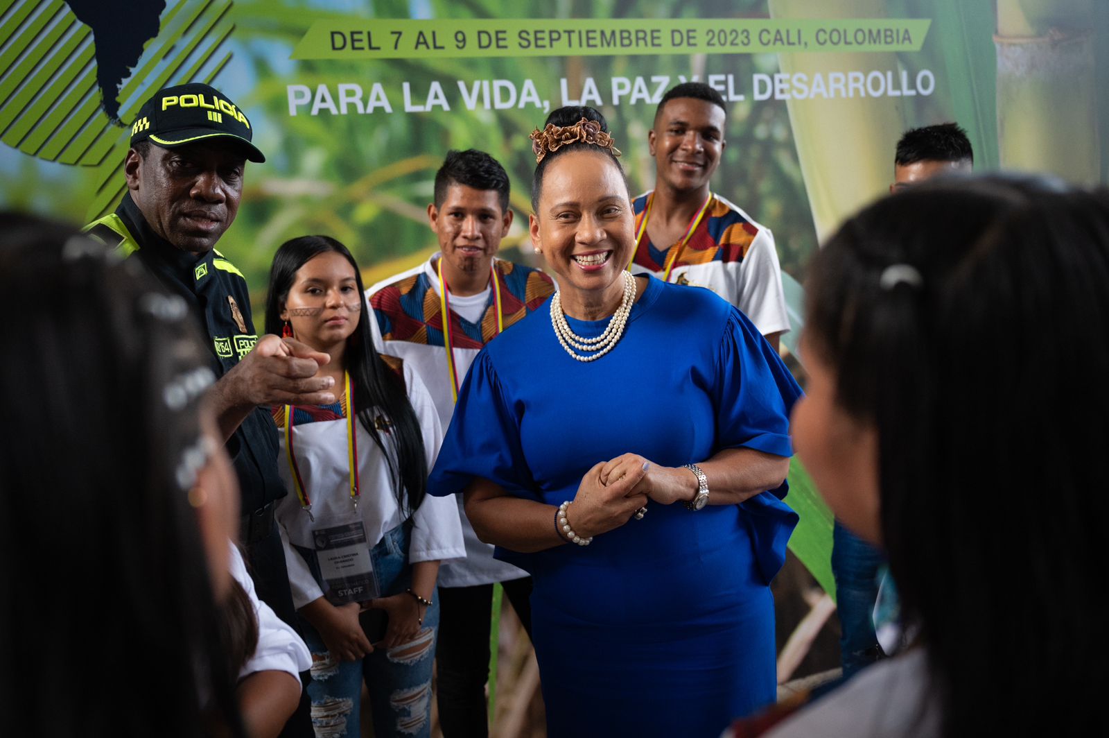 Viceministra Elizabeth Taylor se reunió con jóvenes del laboratorio de paz de la Policía Nacional