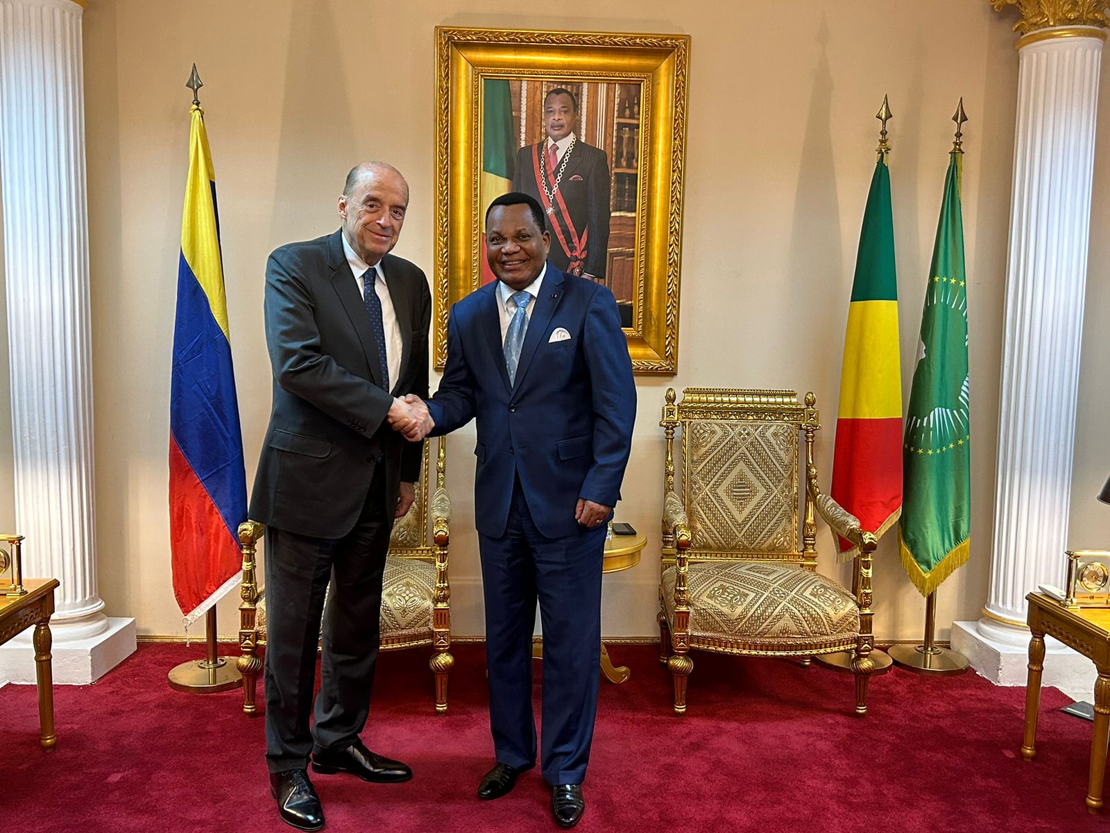 Canciller Álvaro Leyva dialogó con su homólogo del Congo, Jean Claude Gakosso, sobre cómo la solución al problema global de la biodiversidad y la protección del planeta, puede provenir de Suramérica