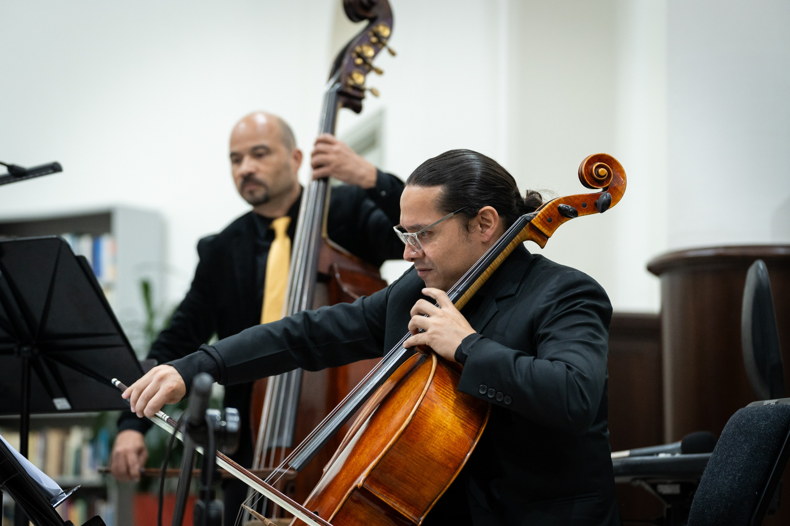Concierto del septeto de música colombiana un evento que celebró el 20 de julio y los 70 años de la Biblioteca Marco Fidel Suárez