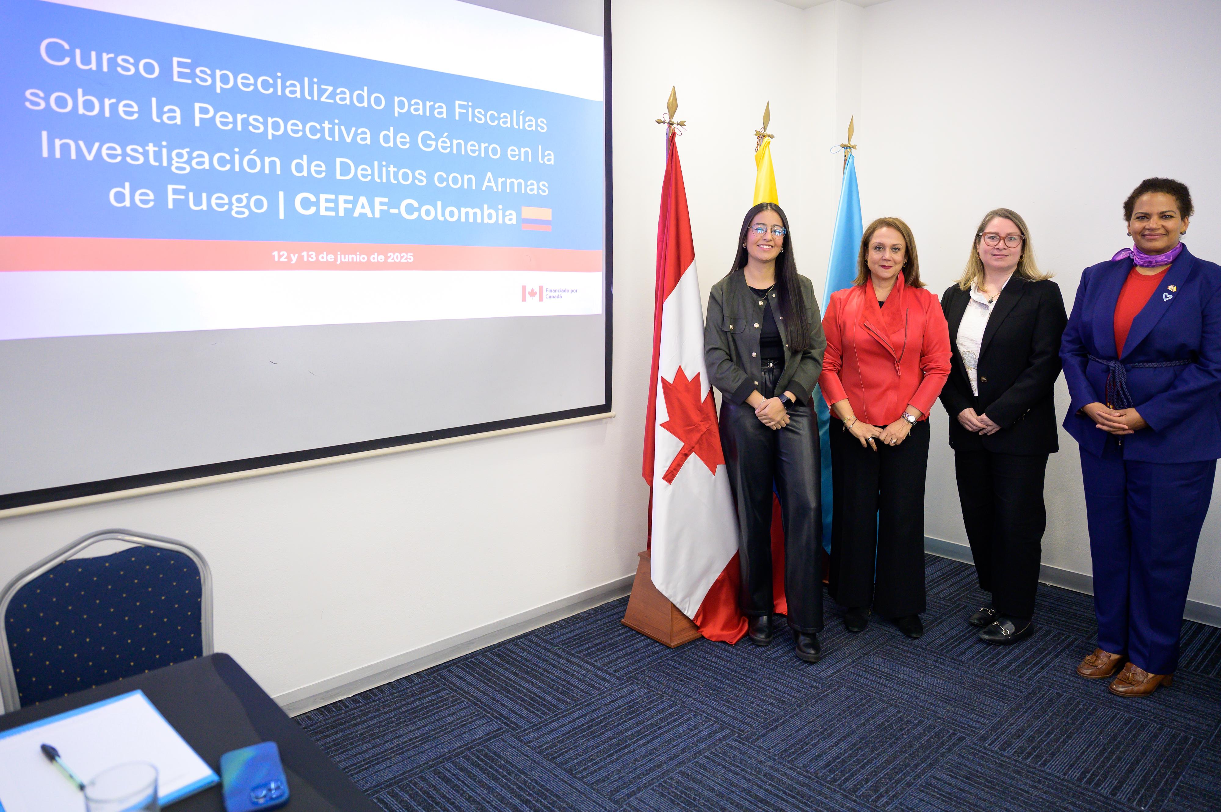 Colombia y Canadá inauguran curso para fiscales sobre perspectiva de género en delitos con armas de fuego