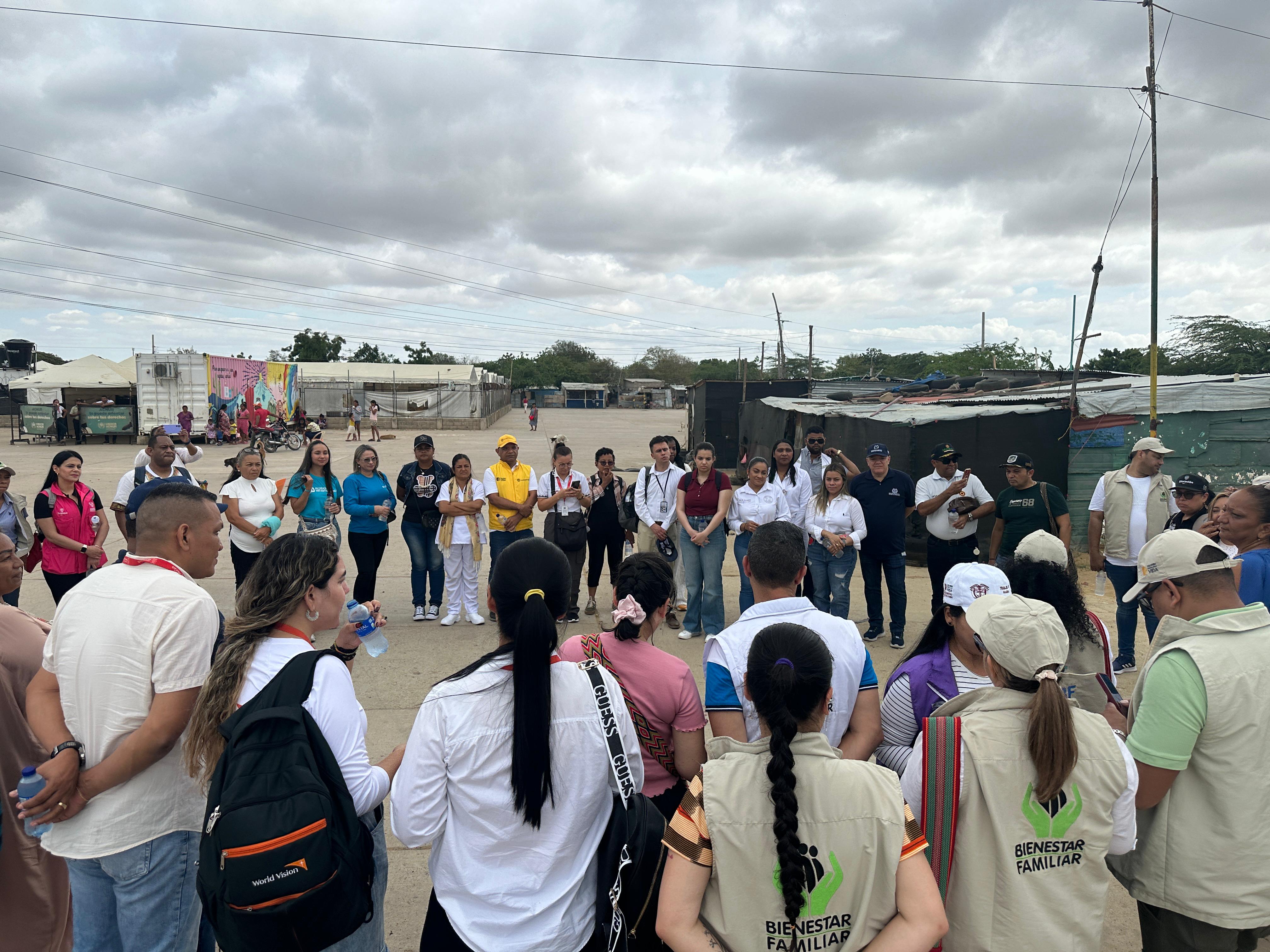 Cancillería acompañó visita interinstitucional al asentamiento La Pista, en Maicao