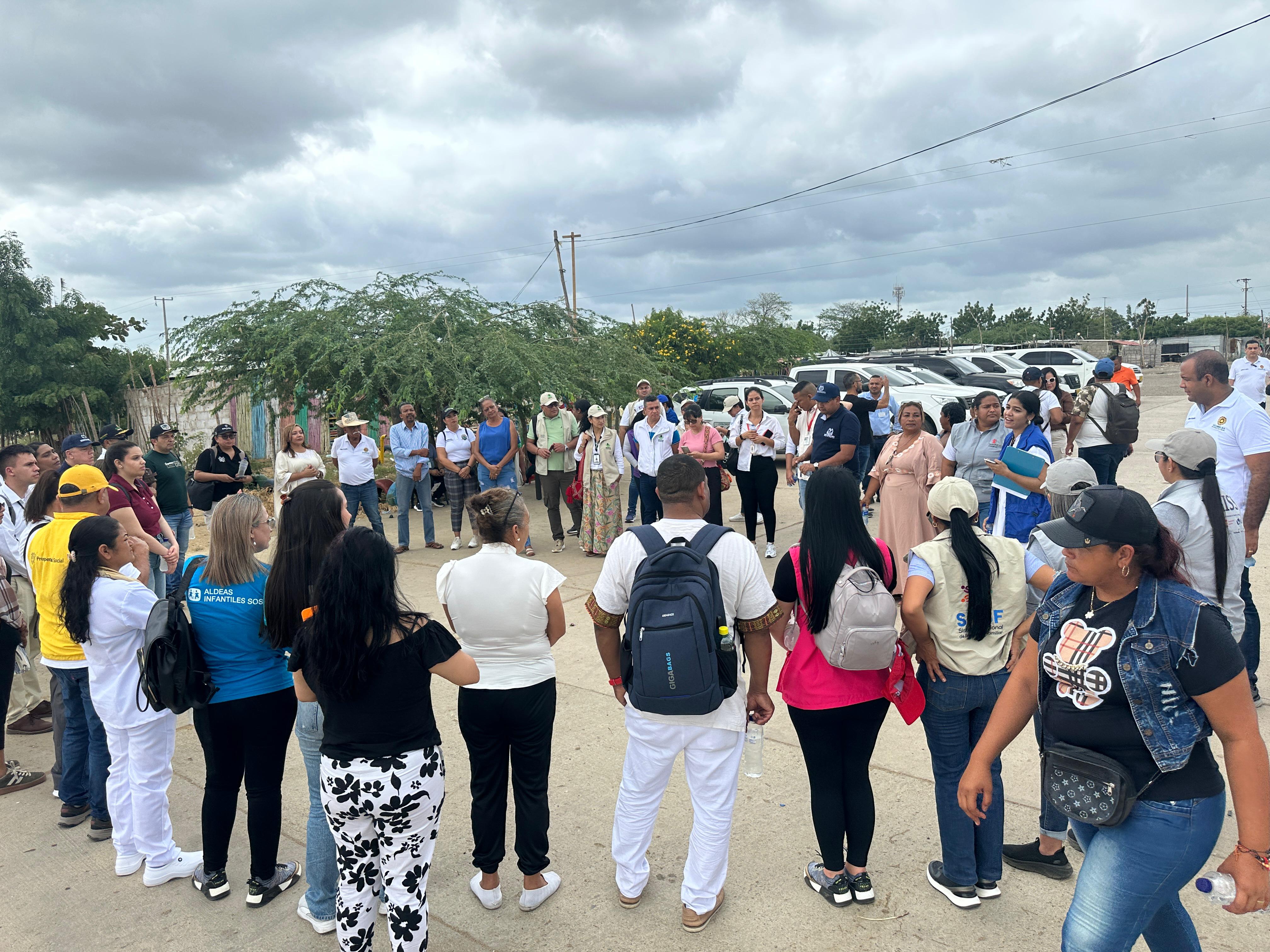 Cancillería acompañó visita interinstitucional al asentamiento La Pista, en Maicao