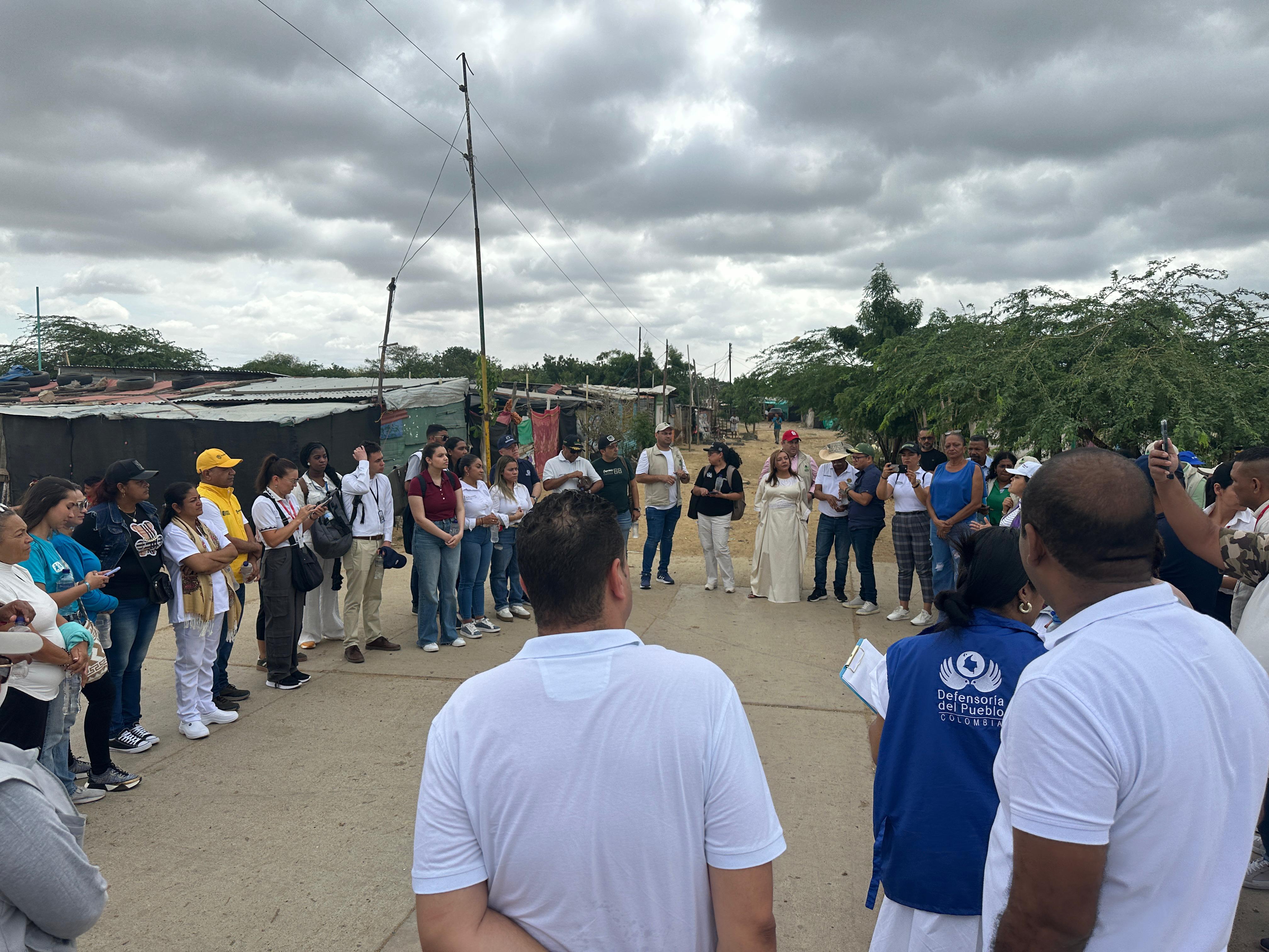 Cancillería acompañó visita interinstitucional al asentamiento La Pista, en Maicao