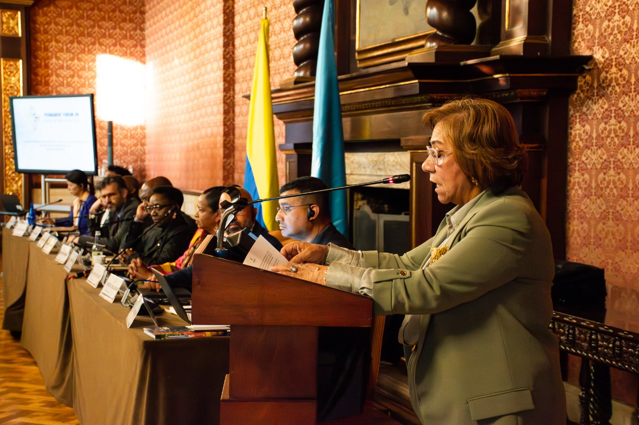 Colombia reitera su compromiso de cumplir los acuerdos internacionales suscritos en materia de derechos de los pueblos afrodescendientes.
