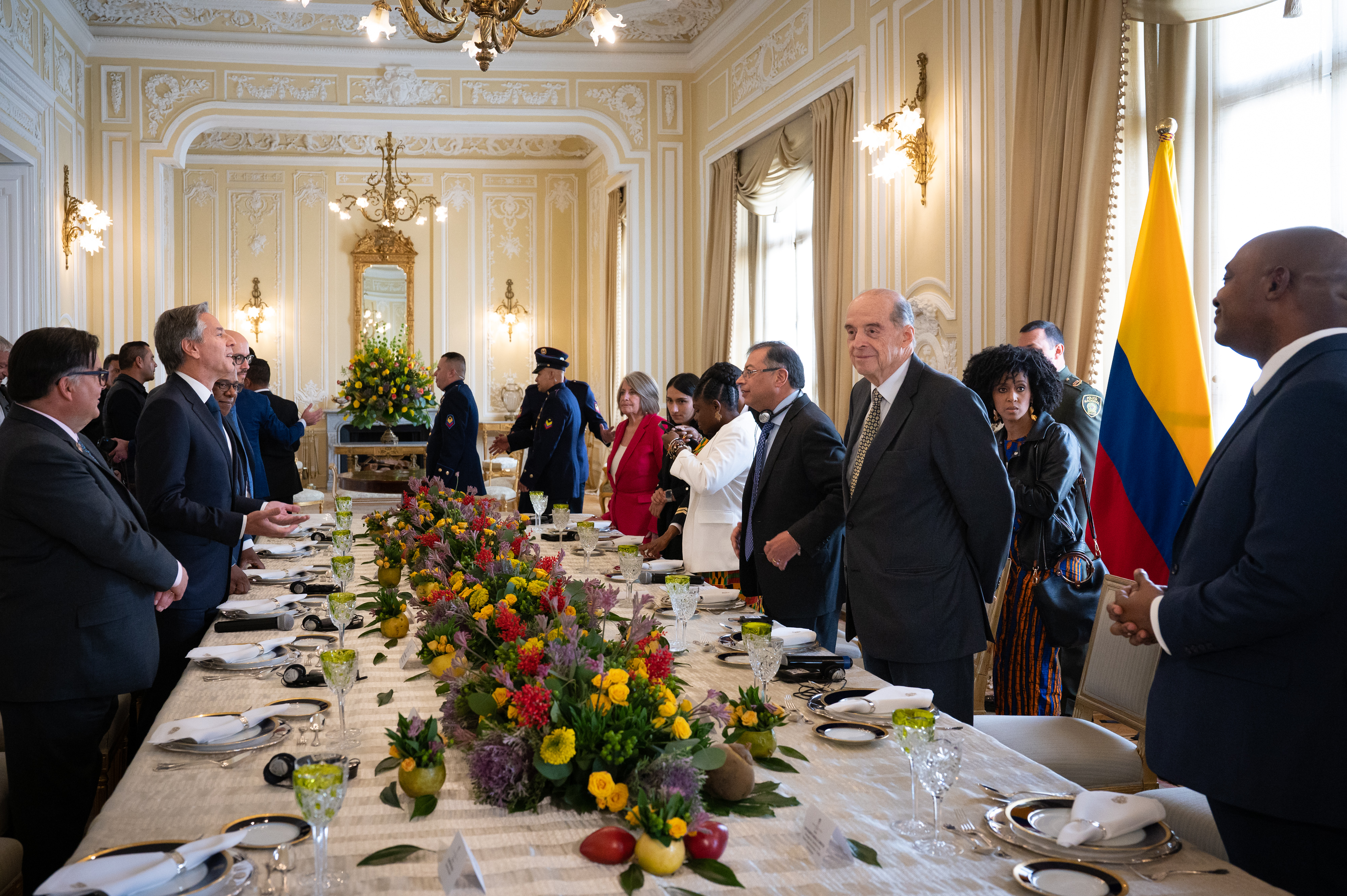 Ministro de Relaciones Exteriores, Álvaro Leyva Durán, recibió en la Casa de Nariño al Secretario de Estado de EE.UU. Antony Blinken