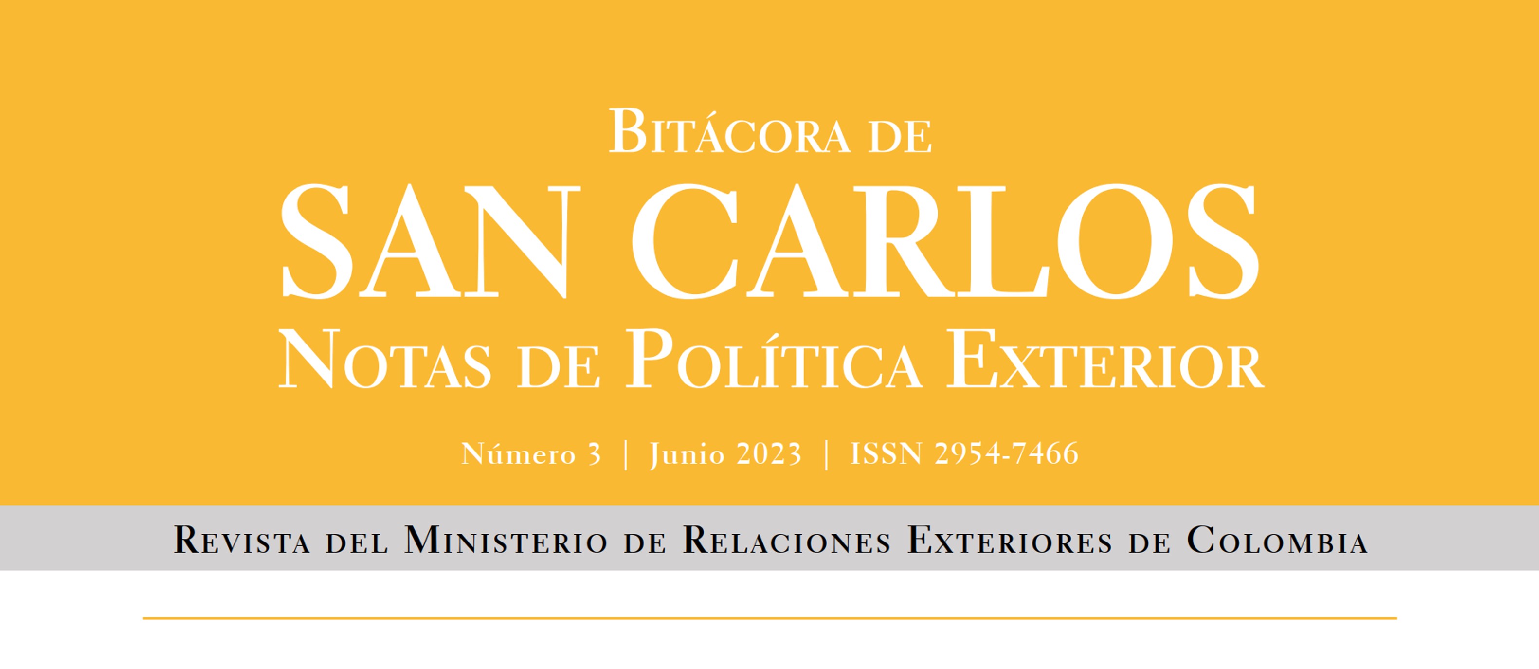 Cancillería publica el tercer número de la Bitácora de San Carlos