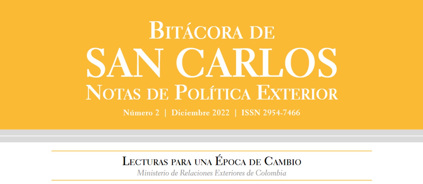 Cancillería publica el segundo número de la Bitácora de San Carlos - Notas de Política Exterior 