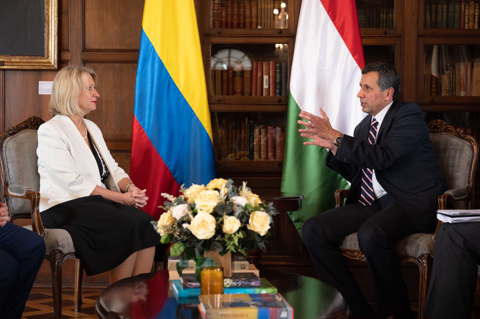 Vicecanciller Francisco Echeverri recibe copia de cartas credenciales de la nueva Embajadora de Hungría en Colombia