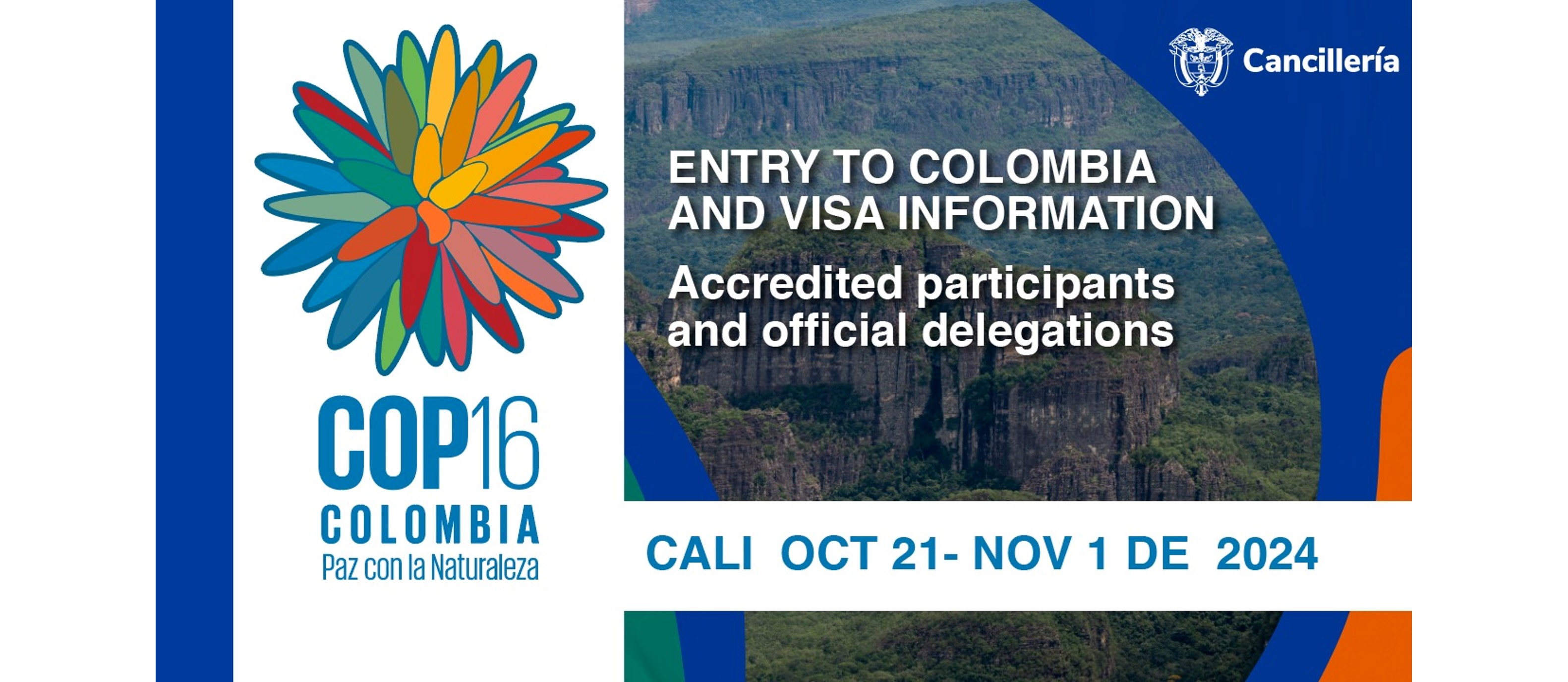 Entry to Colombia and visa information - Accredited participants and official delegations