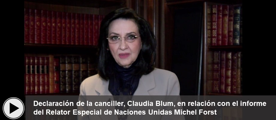 Declaración de la canciller, Claudia Blum, en relación con ...