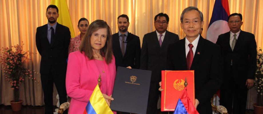 Colombia y Laos suscribieron memorando de entendimiento para el establecimiento de un mecanismo de consultas políticas