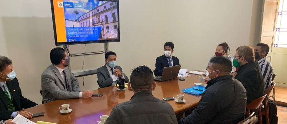 Diálogo sobre la Carrera Diplomática y Convocatoria del Concurso de Ingreso a la Carrera Diplomática y Consular 2023 con Representantes de la Organización Nacional de Pueblos Indígenas de la Amazonía Colombiana 