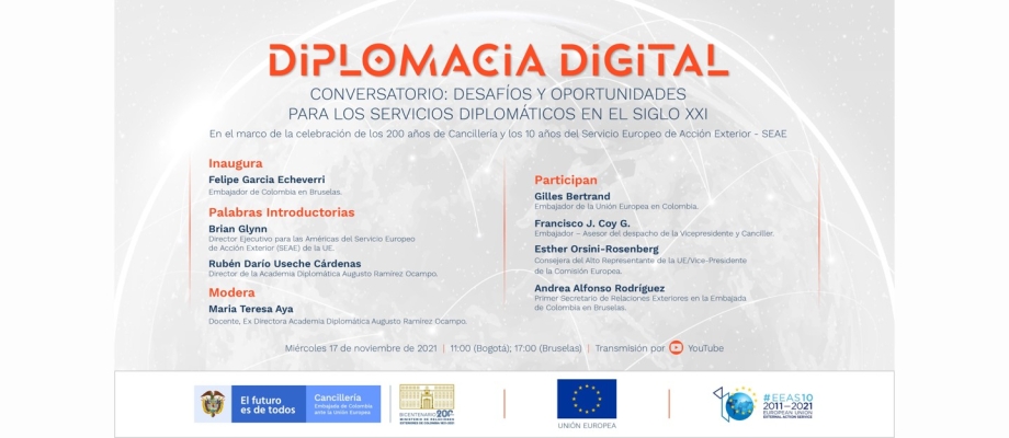  La Academia Diplomática Augusto Ramírez Ocampo invita al conversatorio Diplomacia Digital: Desafíos y Oportunidades para los Servicios Diplomáticos en el Siglo XXI