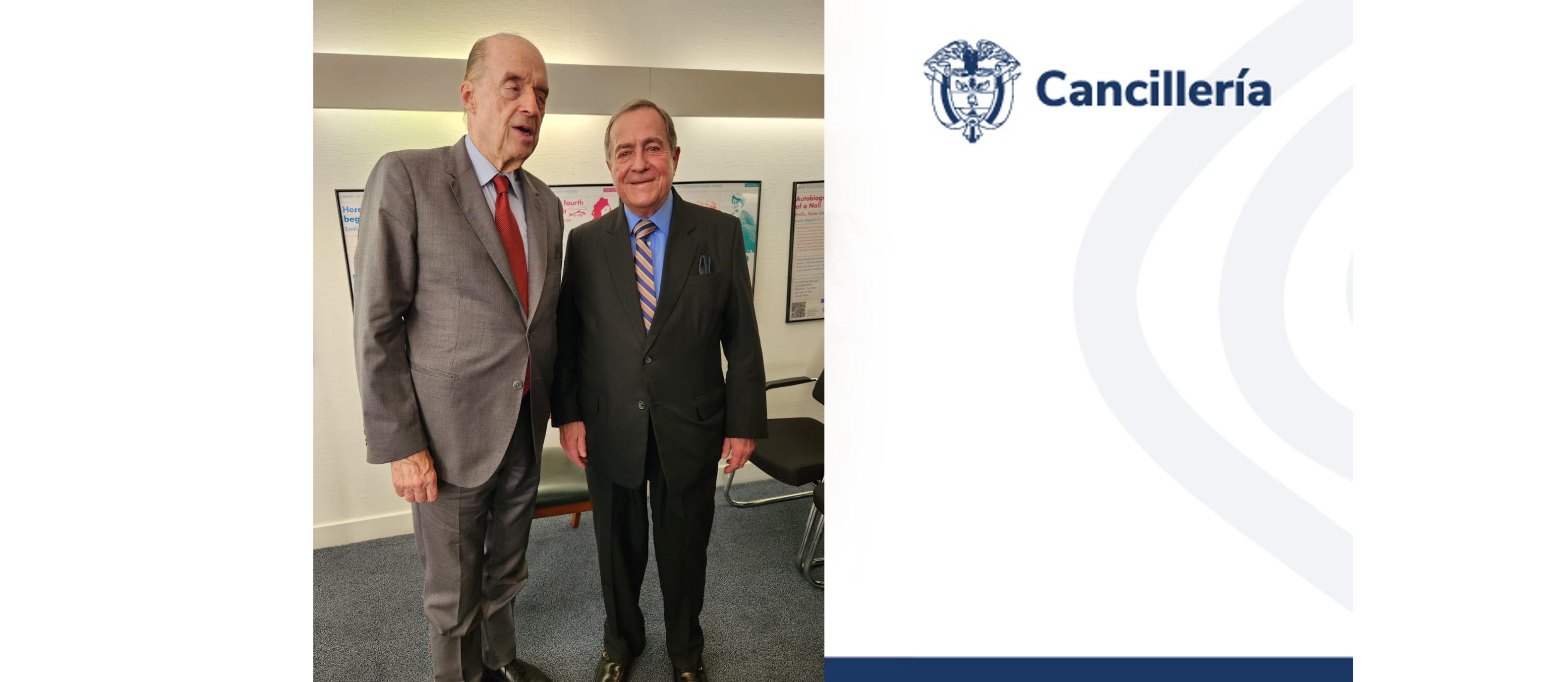 Canciller Álvaro Leyva Durán dialogó con el agente nicaragüense ante la Corte Internacional de Justicia, Carlos Argüello  