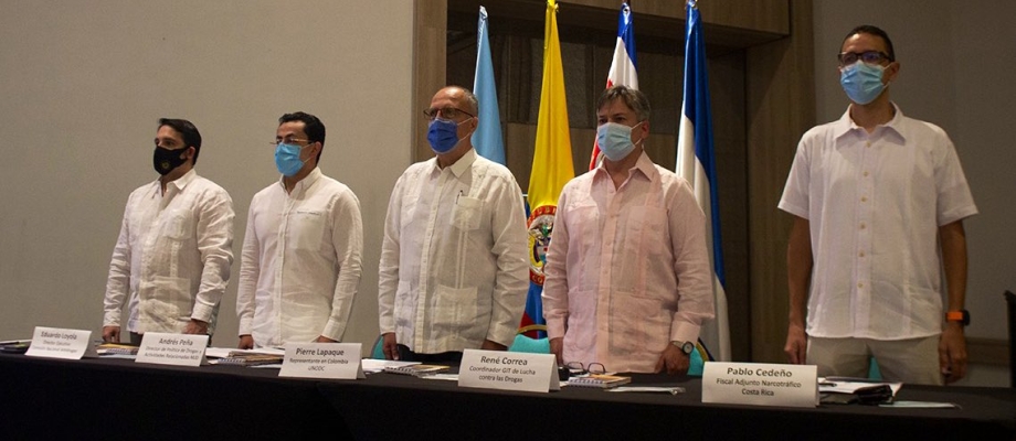 Colombia, Costa Rica y El Salvador lanzan Estrategia Subregional para mejorar la interdicción del tráfico de drogas y precursores químicos en conjunto con UNODC
