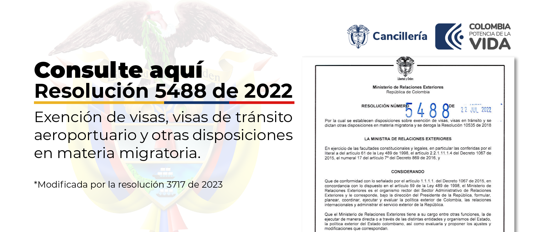 visa resolución