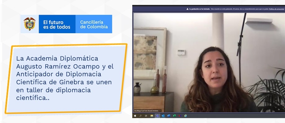 La Academia Diplomática Augusto Ramírez Ocampo y el Anticipador de Diplomacia Científica de Ginebra se unen en taller de diplomacia 