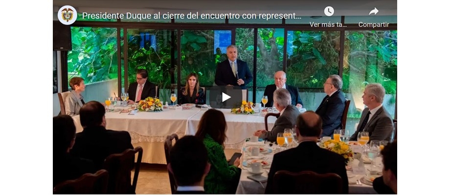 La relación entre Colombia y Brasil puede representar el mayor desarrollo agroindustrial de los dos países: Presidente Duque