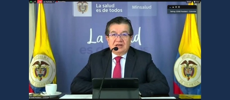 Colombia participó en la 59° Sesión del Consejo Directivo de la Organización Panamericana de la Salud