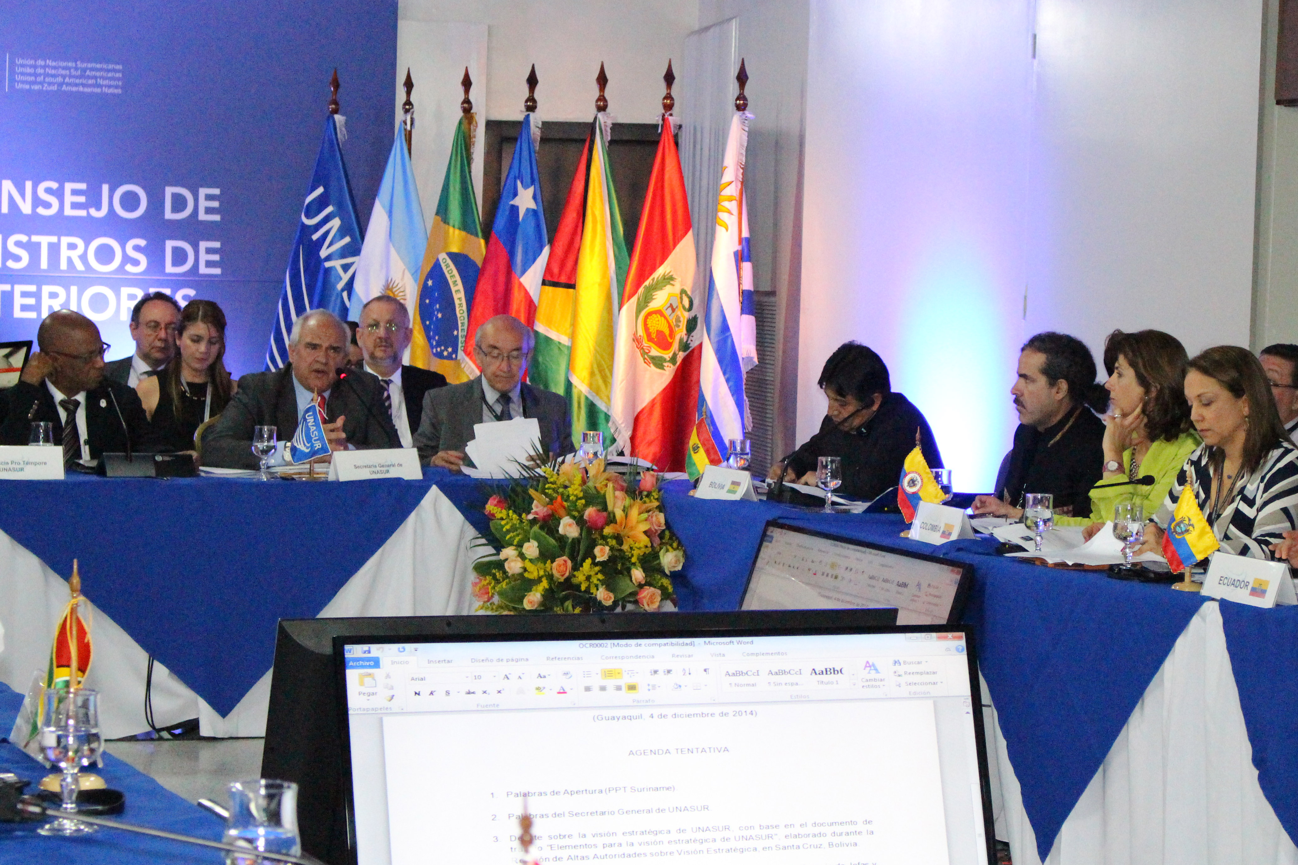 consejo de ministros, unasur, guayaquil