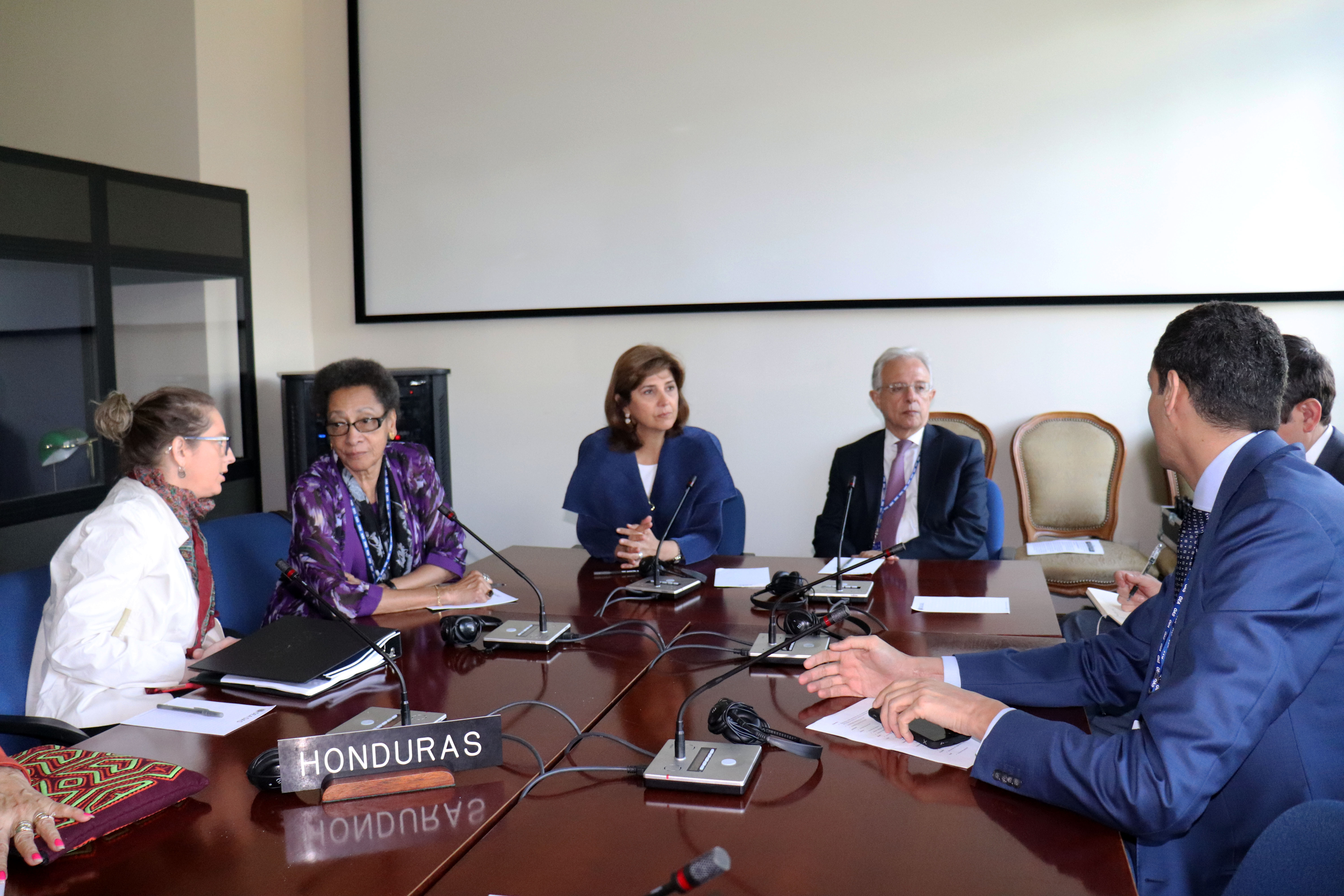 Canciller María Ángela Holguín se reunió con delegados de la Comisión Interamericana de Derechos Humanos