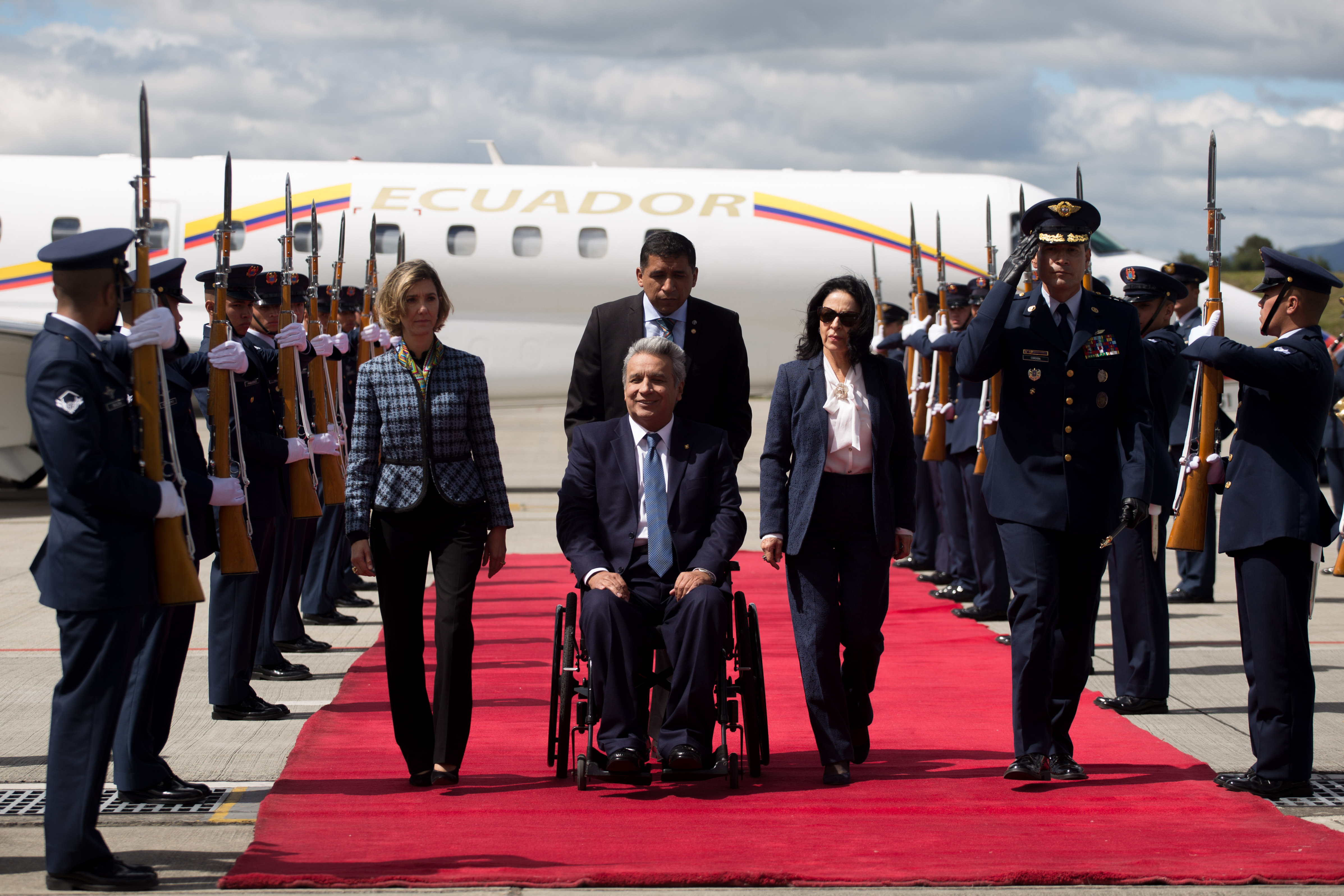 El Presidente de Ecuador arribó para participar en los actos de posesión del Presidente Duque