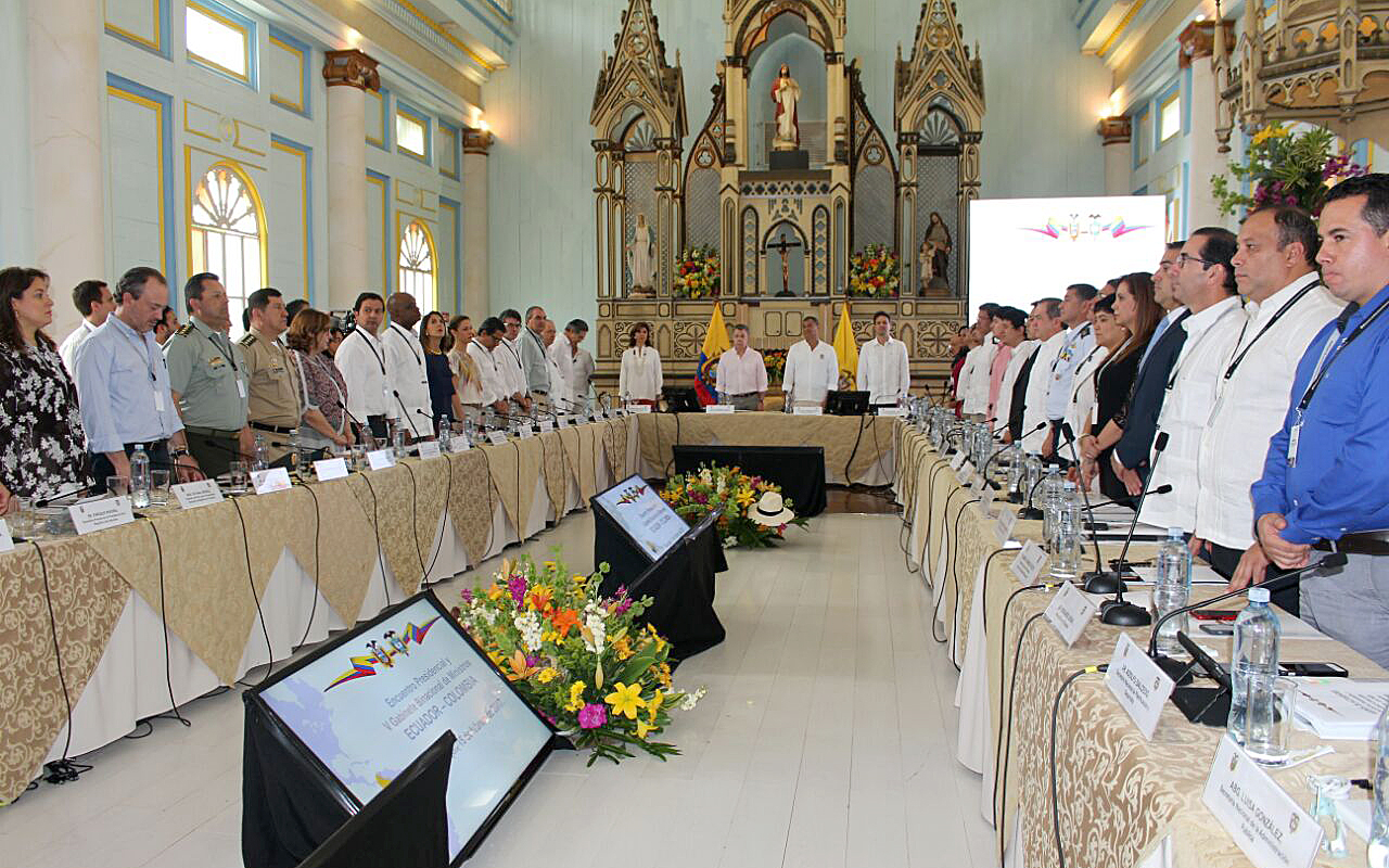 Presidentes de Colombia y Ecuador instalan el V Gabinete Binacional en Quito