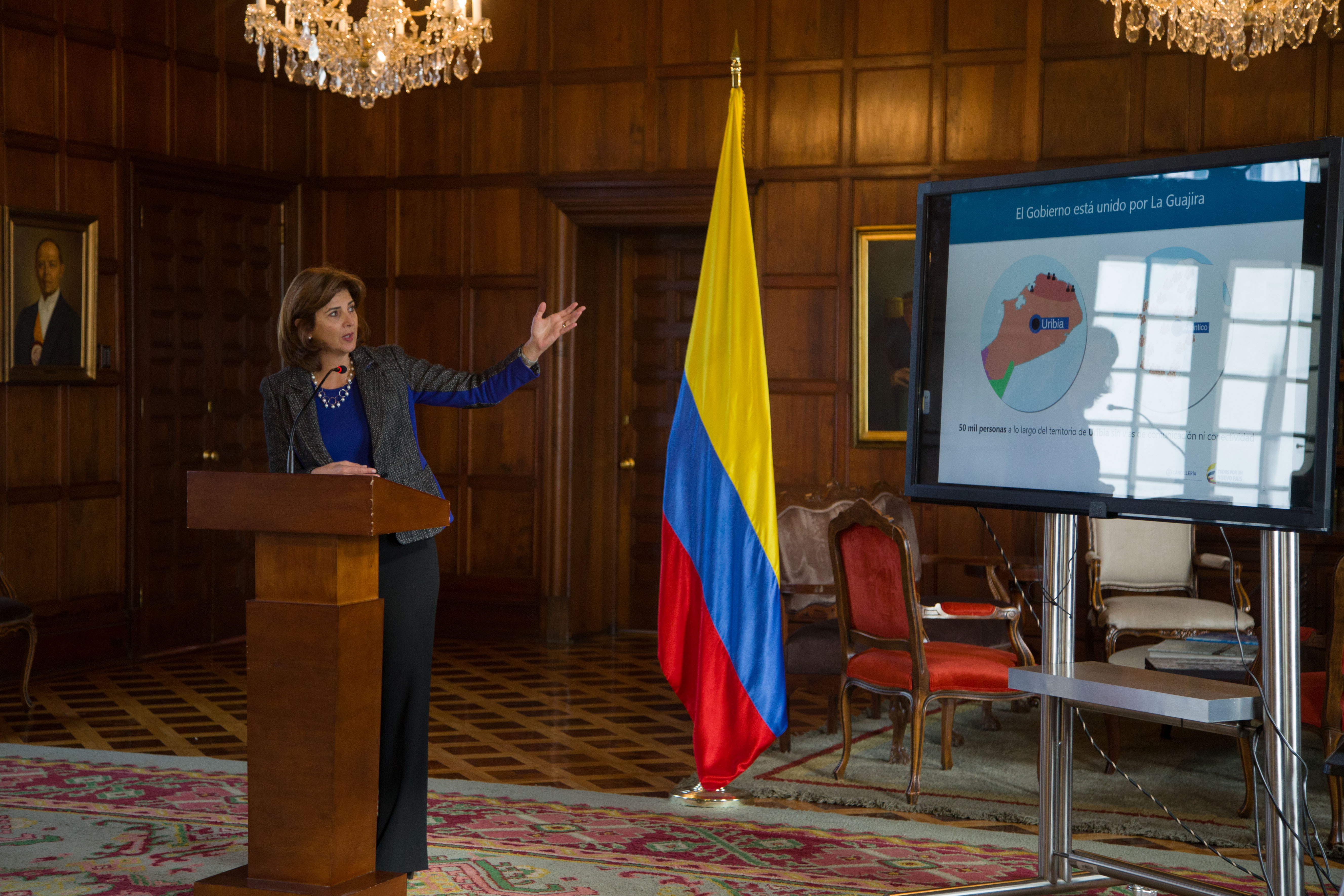 Declaración de la Canciller María Ángela Holguín sobre la acciones del Gobierno colombiano en el departamento de La Guajira 
