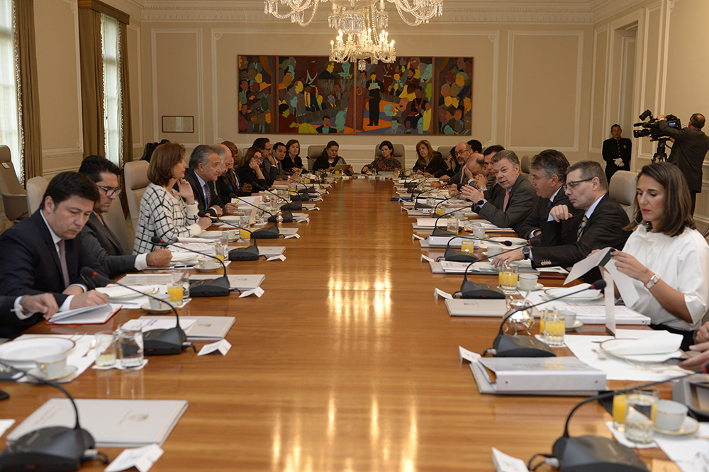 Canciller Holguín participó en el Consejo de Ministros liderado por Presidente Juan Manuel Santos