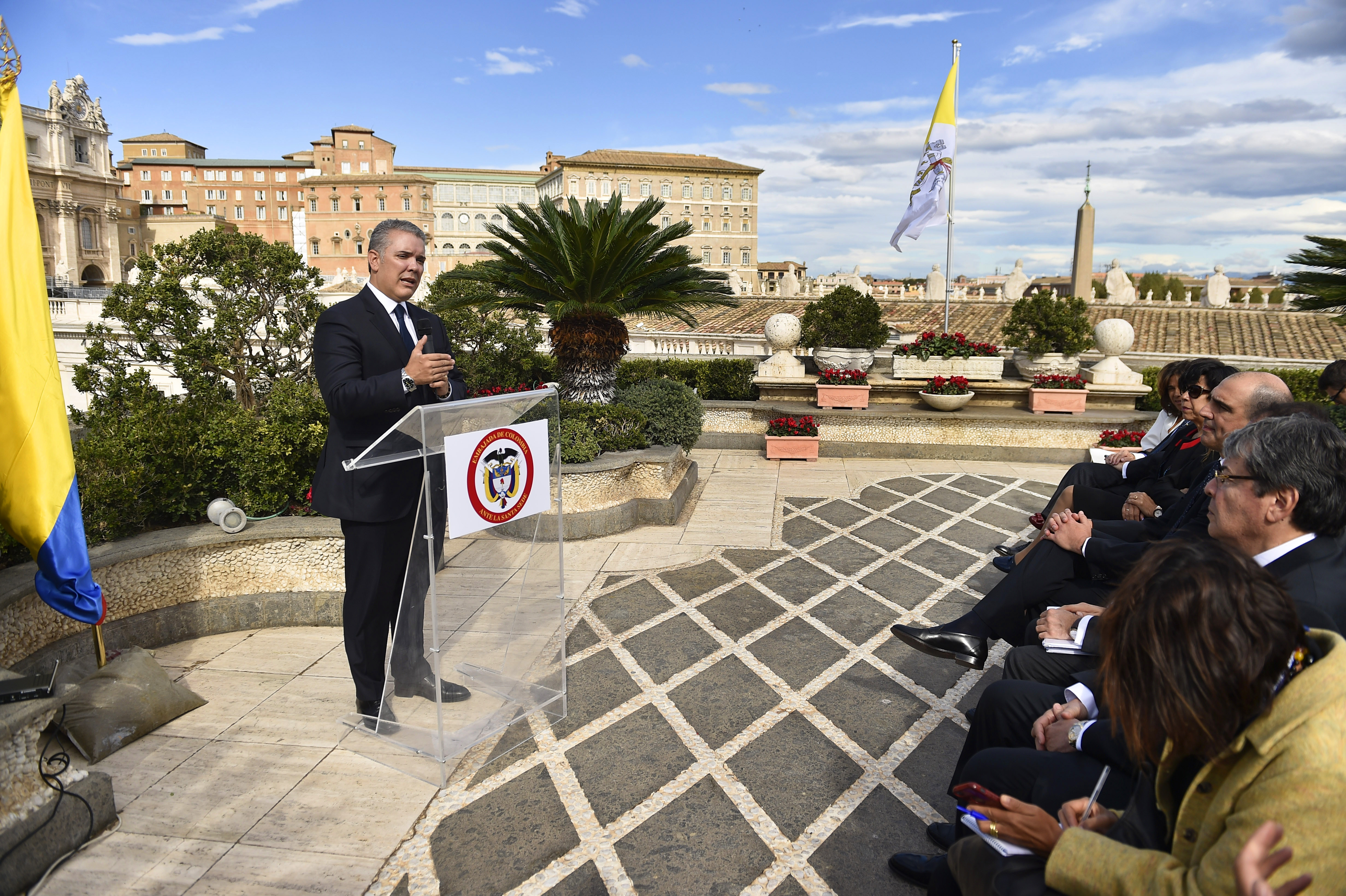 El Presidente Iván Duque fue acompañado por el Canciller Trujillo a la audiencia con el Papa Francisco