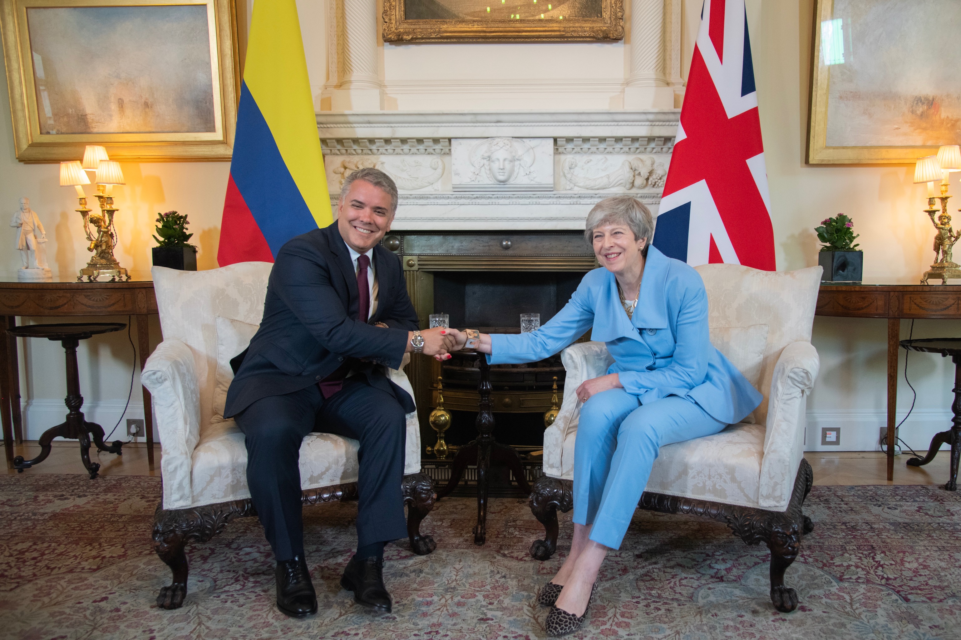Canciller Holmes Trujillo acompañó el encuentro bilateral entre el Presidente Iván Duque y la Primera Ministra del Reino Unido, Theresa May