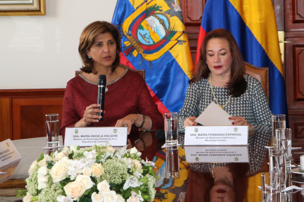 Canciller Holguín agradeció a Ecuador por el apoyo en las negociaciones con el ELN y resaltó los resultados de los gabinetes binacionales con Ecuador
