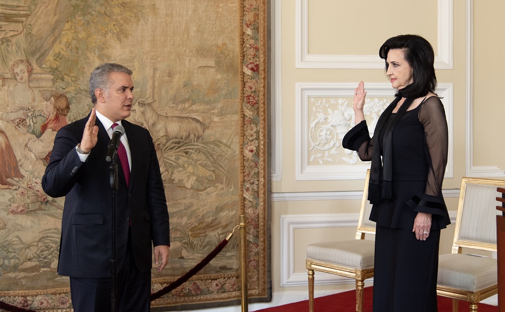 Presidente Duque posesionó a Claudia Blum de Barberi como nueva Ministra de Relaciones Exteriores 