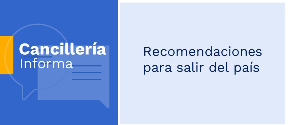 Recomendaciones para salir del país