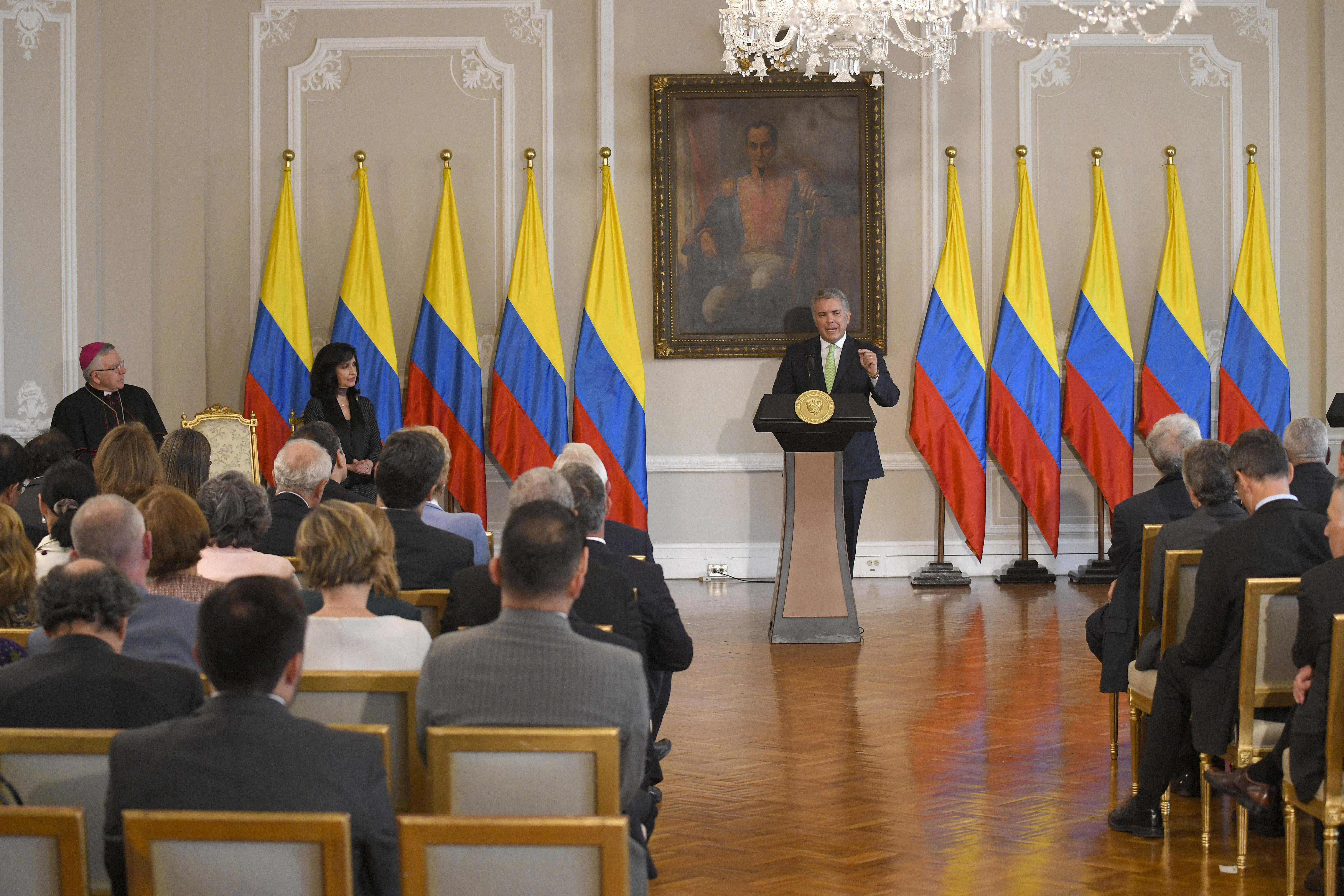 Presidente Duque reiteró al Cuerpo Diplomático acreditado en el país que se necesitan más recursos de la comunidad internacional para atender la crisis migratoria