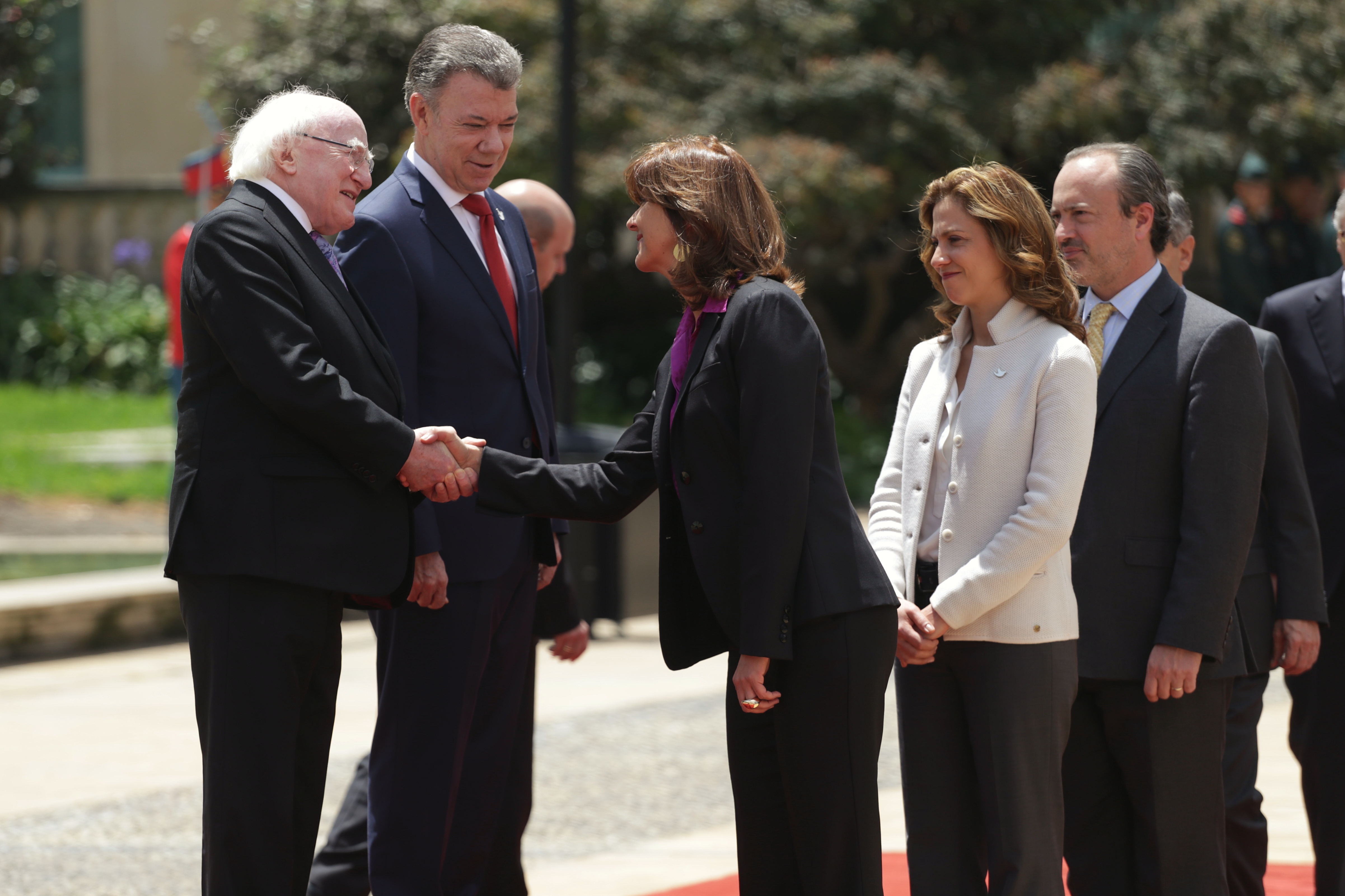 El Presidente Santos y la Ministra Holguín recibieron en la Casa de Nariño al mandatario de Irlanda