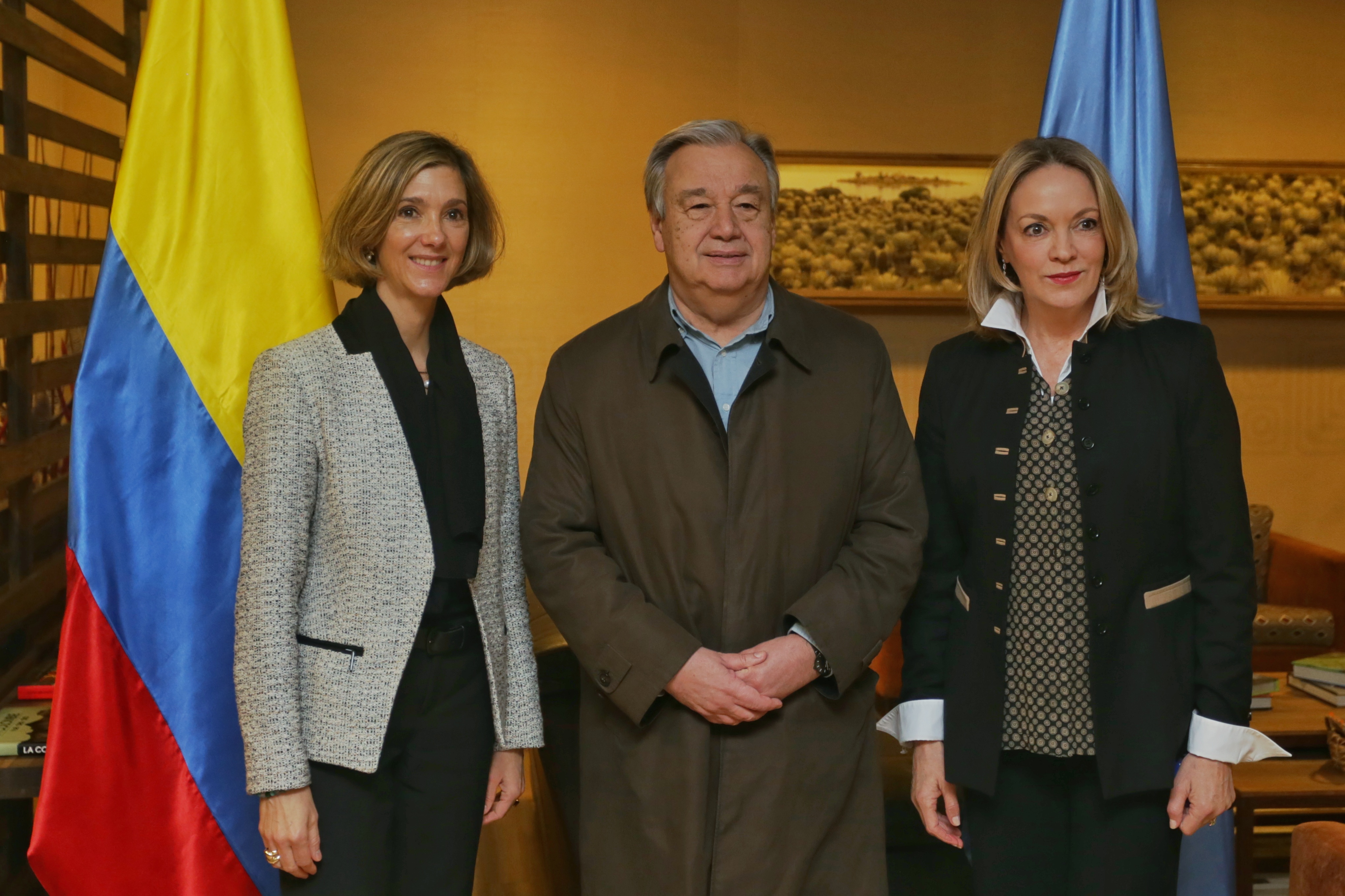 Viceministra Patti Londoño recibió al Secretario General de Naciones Unidas, quien llegó a Colombia para apoyar los esfuerzos de paz