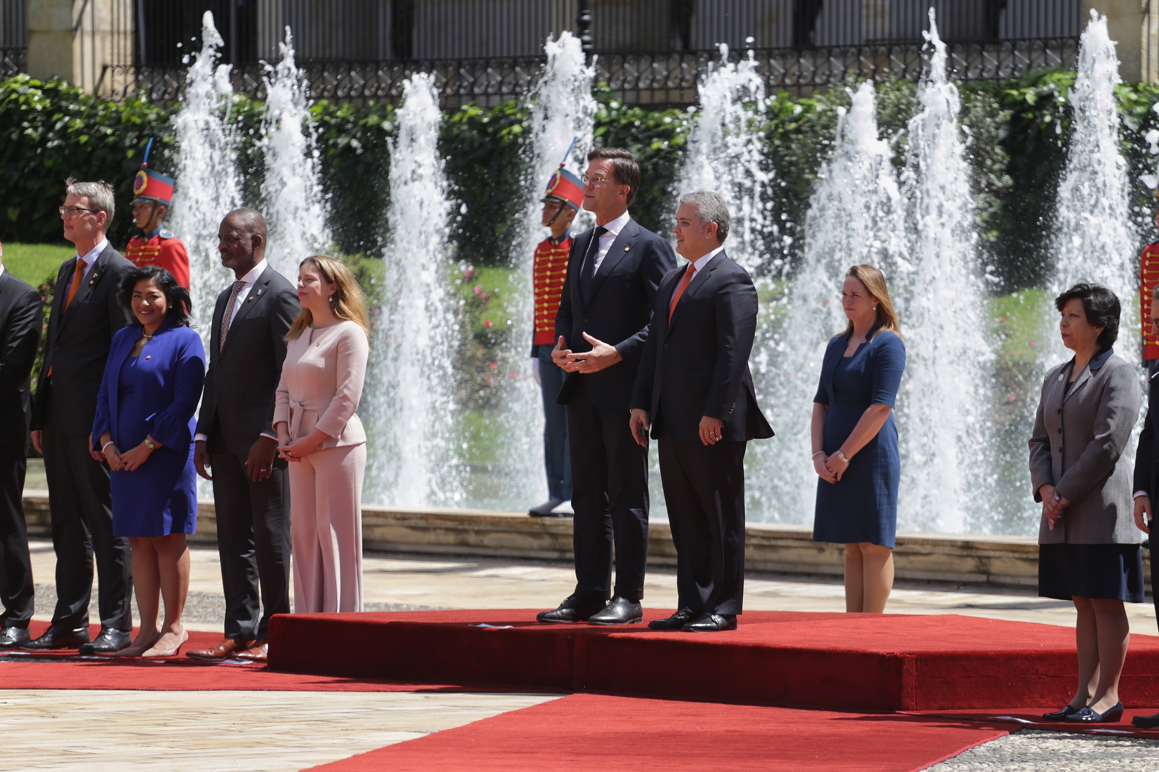 Primer Ministro de Países Bajos, Mark Rutte, fue recibido por el Presidente Iván Duque en la Casa de Nariño con honores militares