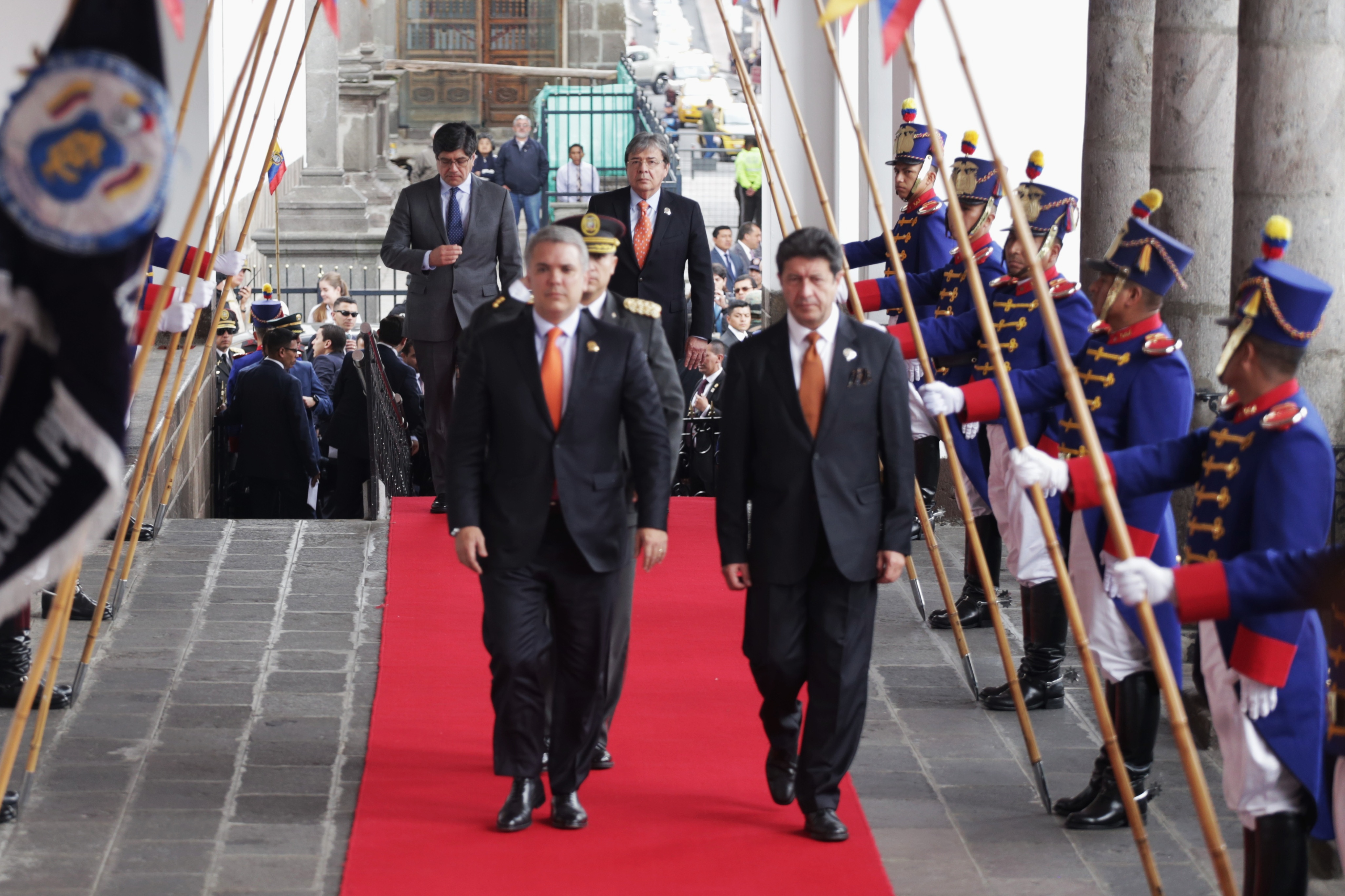 Con honores militares fue recibido el Presidente de Colombia, Iván Duque Márquez