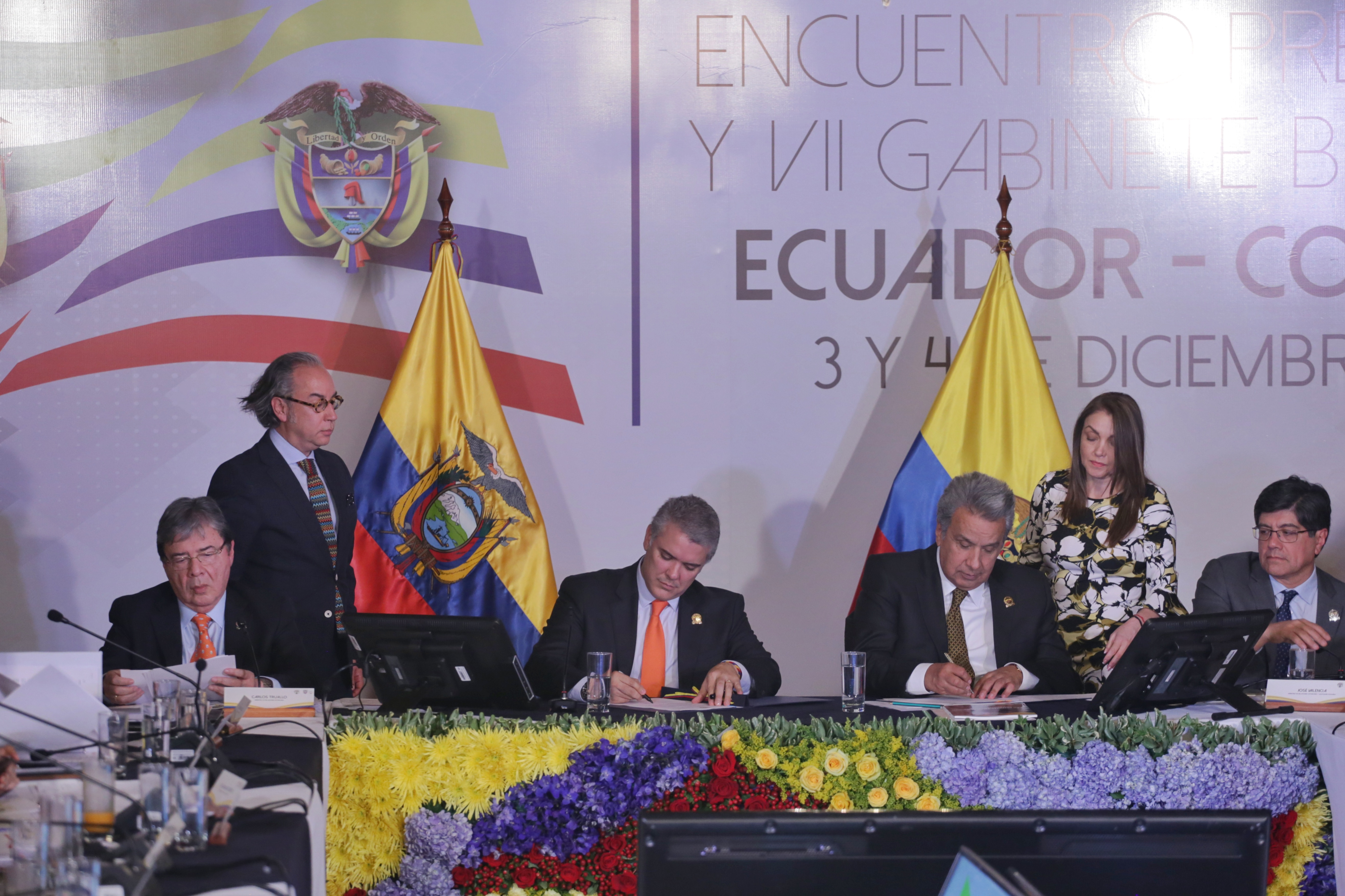 En Quito se llevó a cabo la firma de la Declaración Presidencial Conjunta al finalizar el VII Gabinete Binacional Ecuador – Colombia