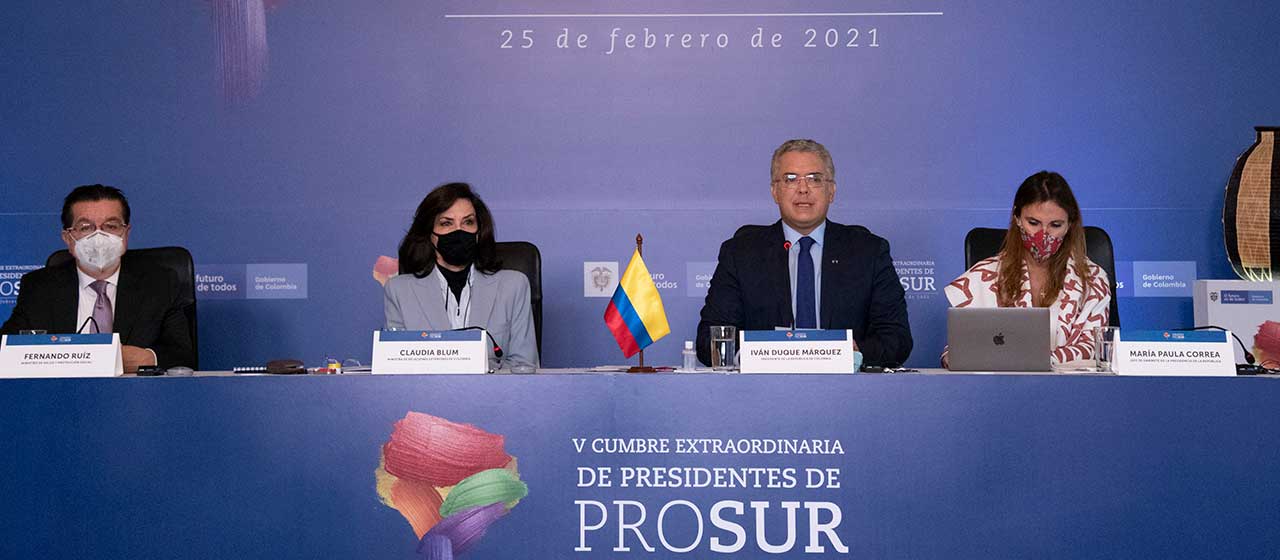 Desde Prosur, Presidente Duque pide a países productores de vacunas facilitar suministro y no restringir exportaciones