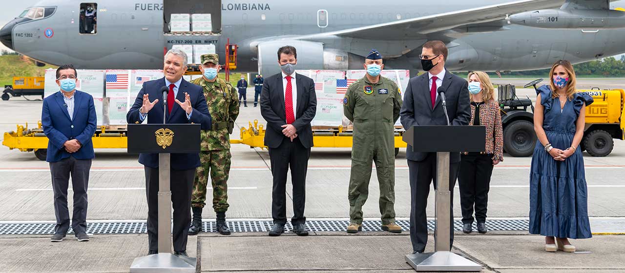 Con donación de 2,5 millones de vacunas, Estados Unidos ratifica que es el principal aliado de Colombia: Presidente Iván Duque