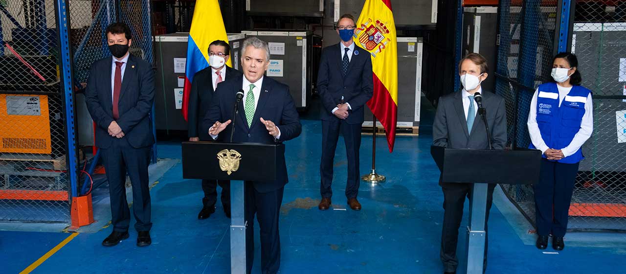 España apoya a Colombia con más de un millón de vacunas contra el COVID-19