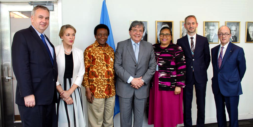 Ministro Carlos Holmes Trujillo se reunió con representantes de países que ingresarán al Consejo de Seguridad de la ONU a partir del 1 de enero de 2019: Alemania, Bélgica, Indonesia y Sudáfrica