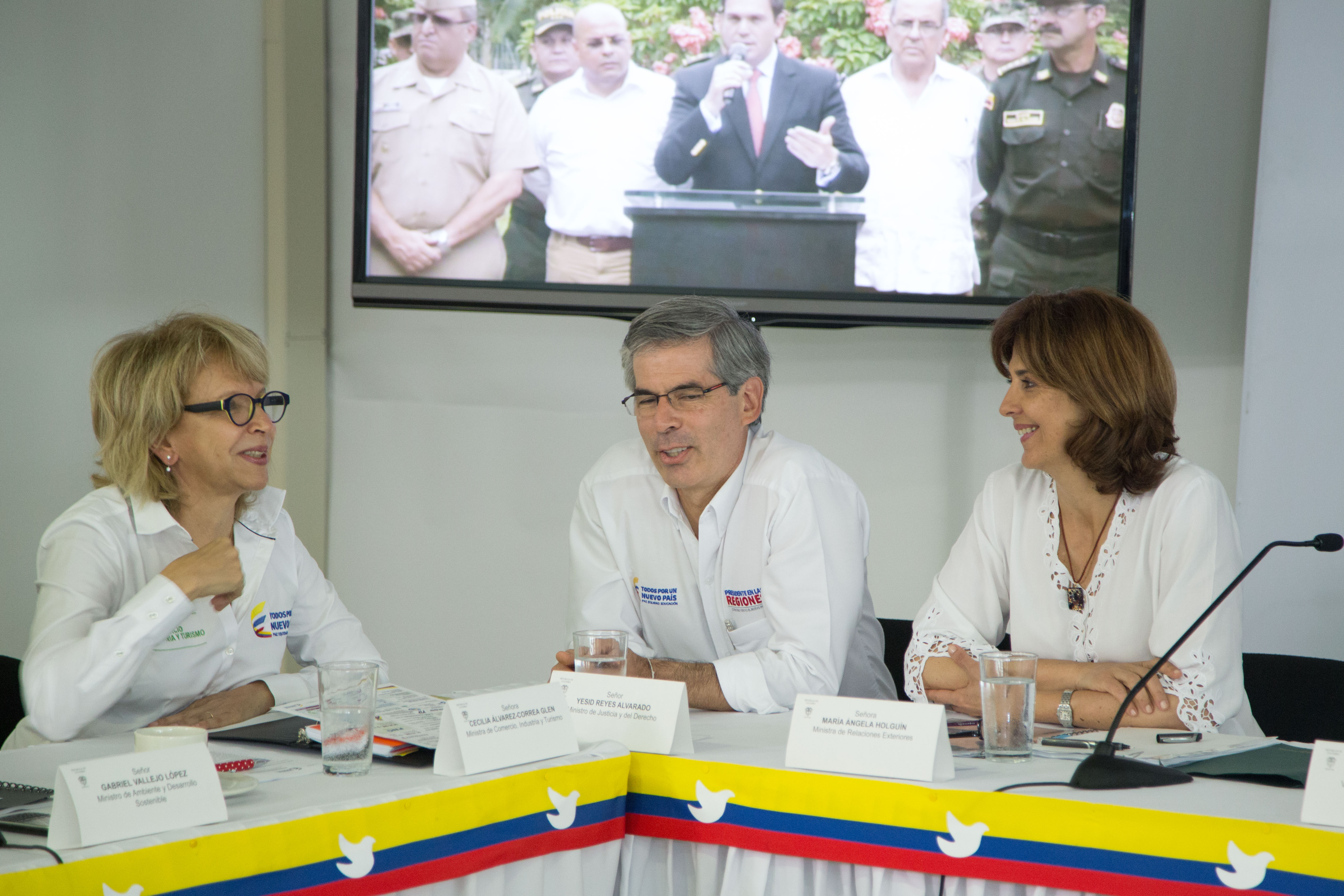 ministra en el consejo de ministro en cali
