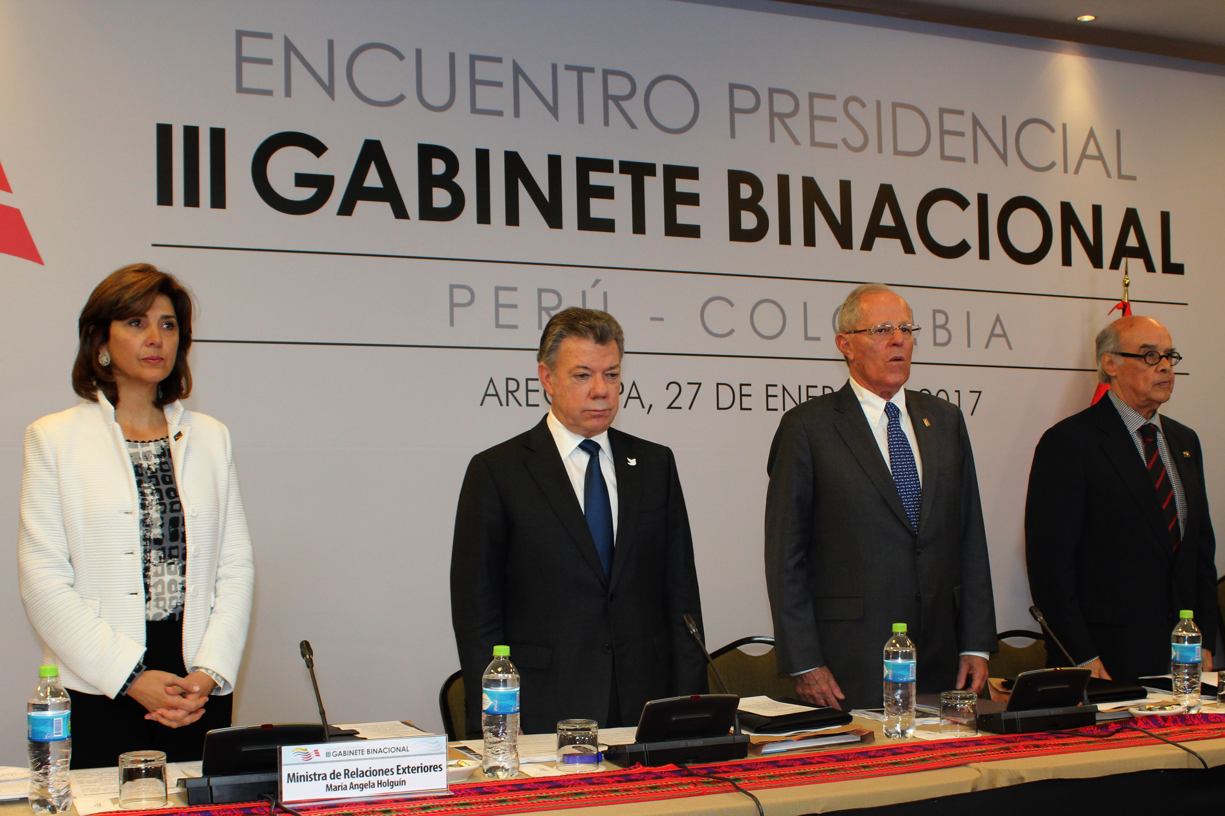 Canciller María Ángela Holguín acompañó a Presidente Juan Manuel Santos en la instalación del Tercer Gabinete Binacional Perú - Colombia