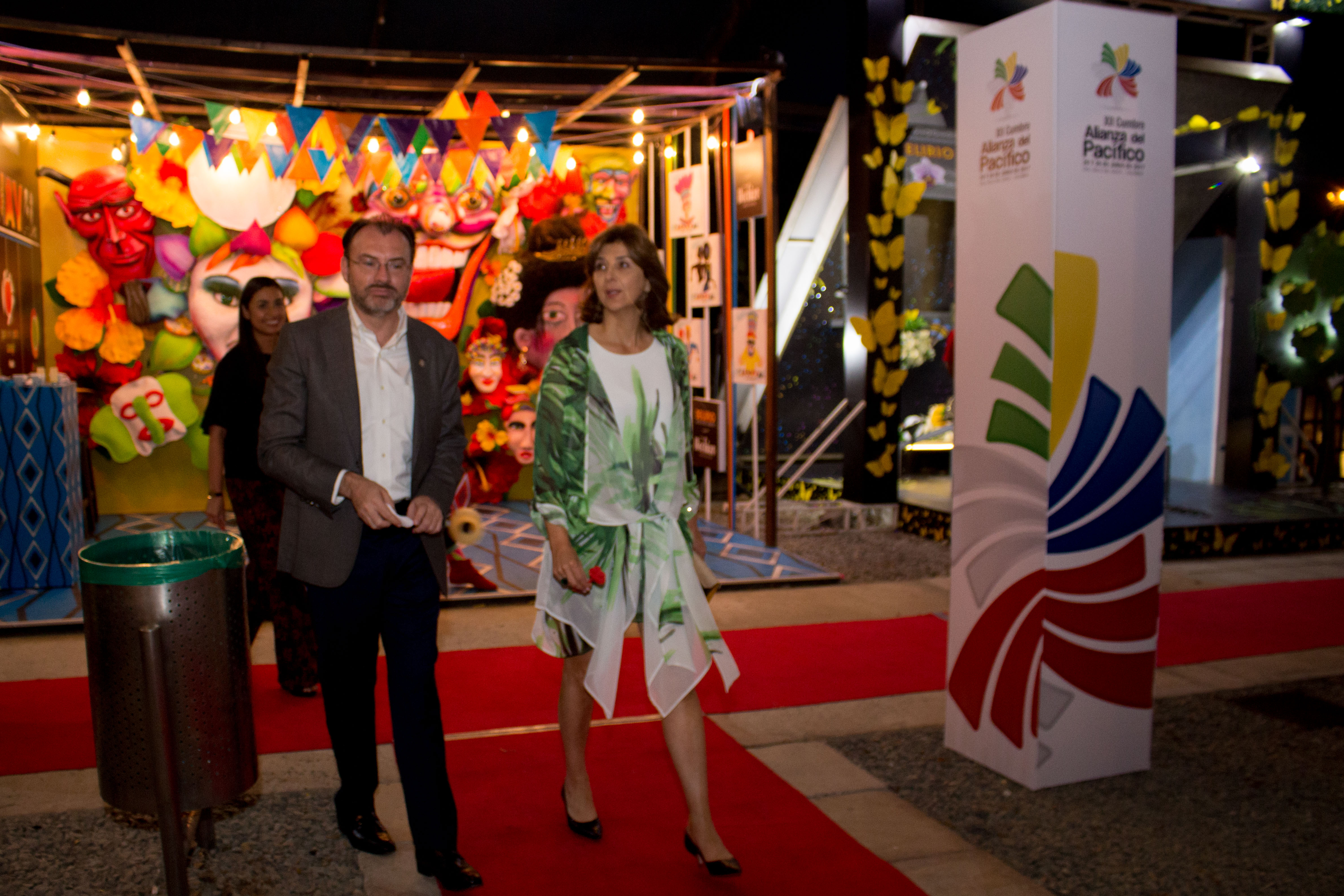 Cancilleres de Colombia y México al cierre del primer día de la XII Cumbre de la Alianza del Pacífico