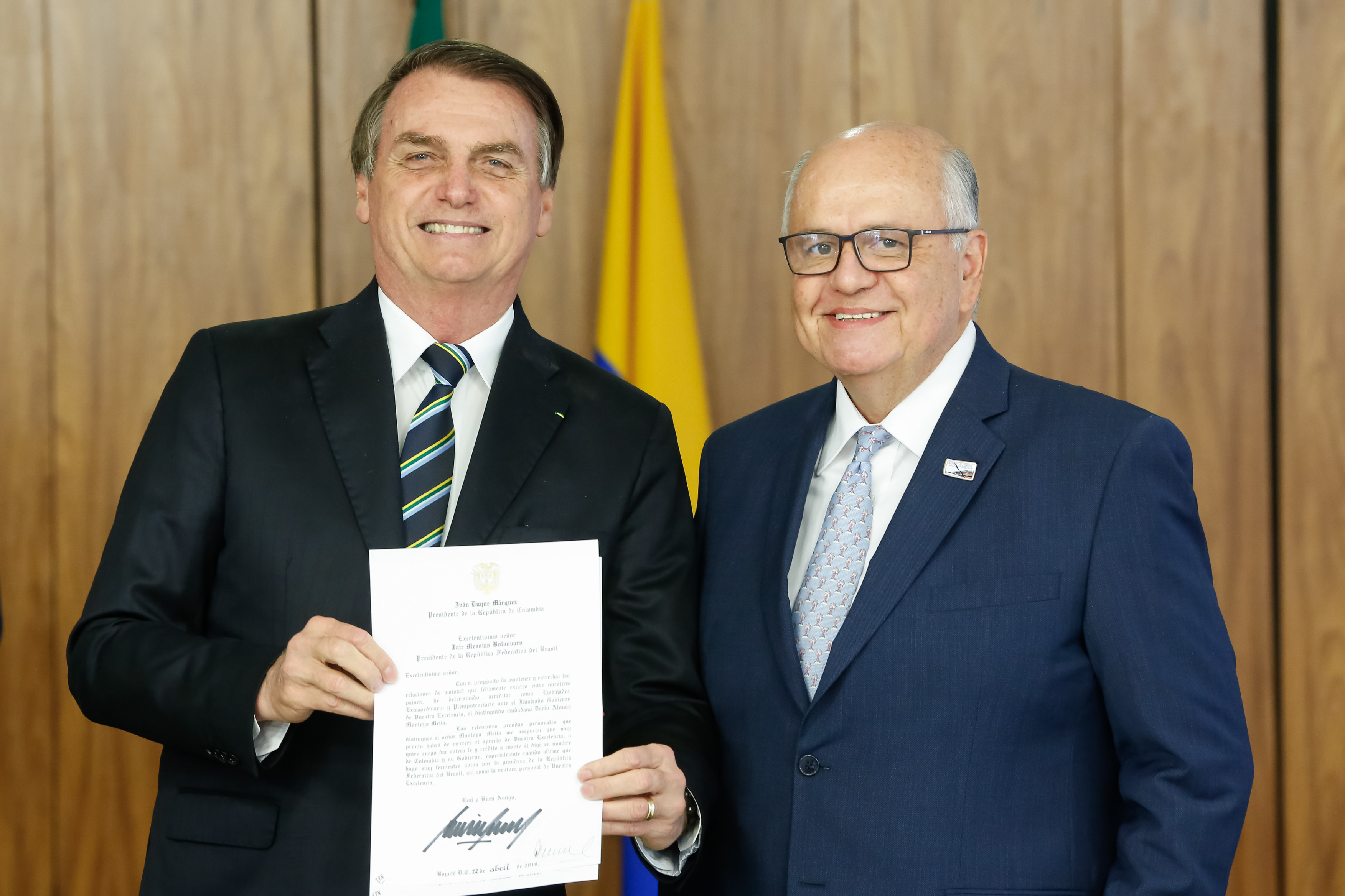 Embajador Darío Montoya Mejía entregó sus cartas credenciales en el Palacio Planalto al Presidente de Brasil
